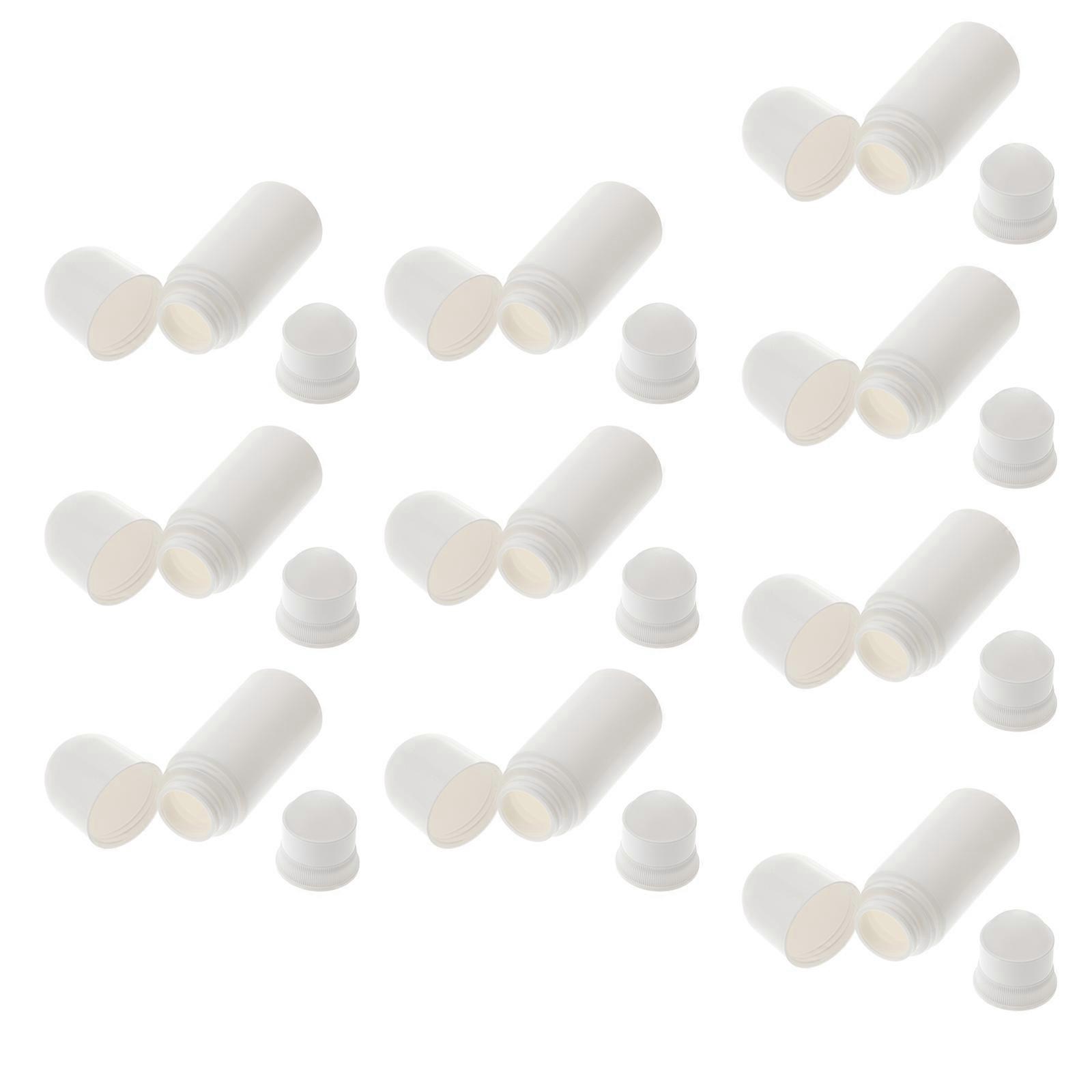 Aromatherapy Oil Bottle for Essential Oils Storage Use 10Pcs Plastic Roller White