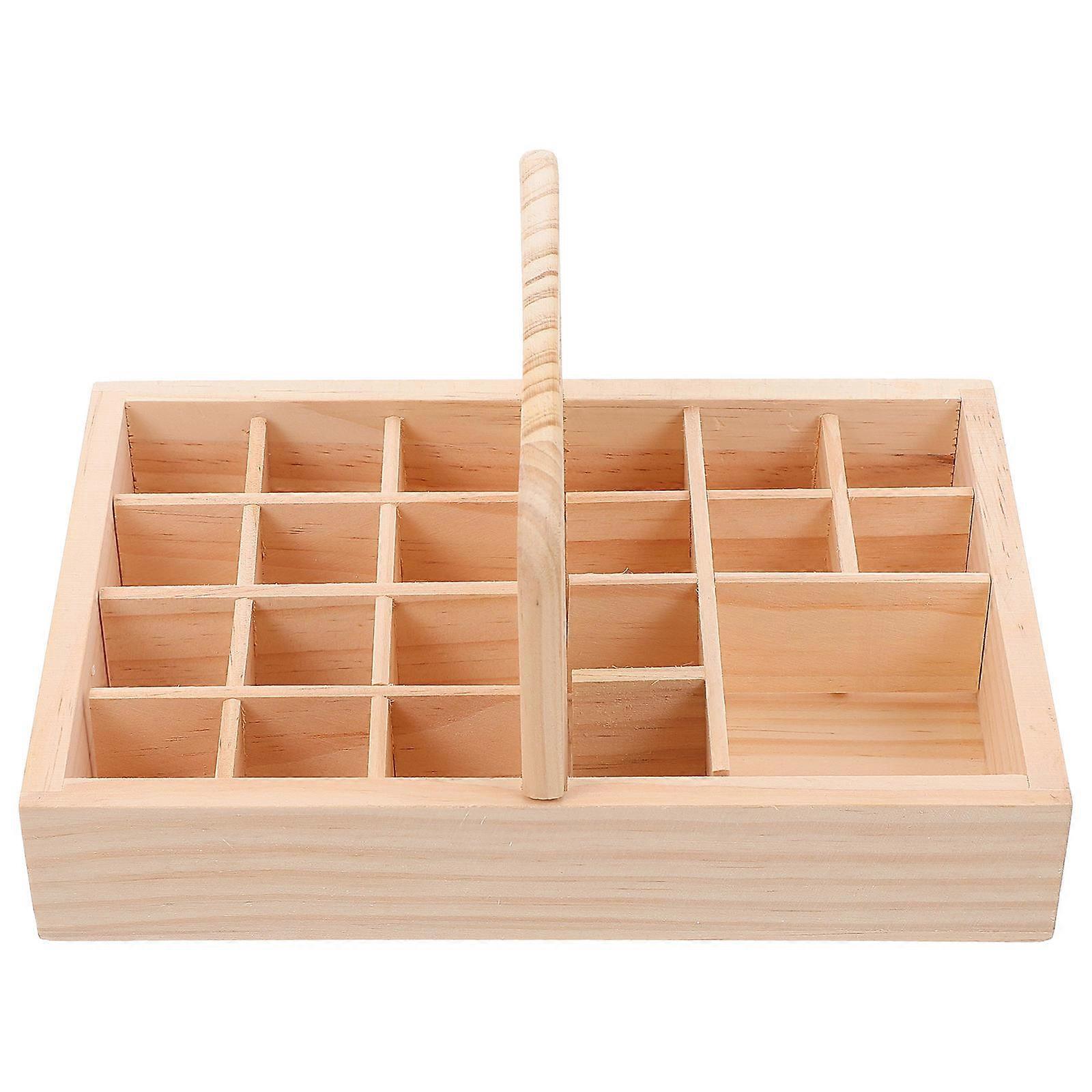 Essential Oil Display Box Bottle Stand for Storage Use 3Pcs Wooden Organizer