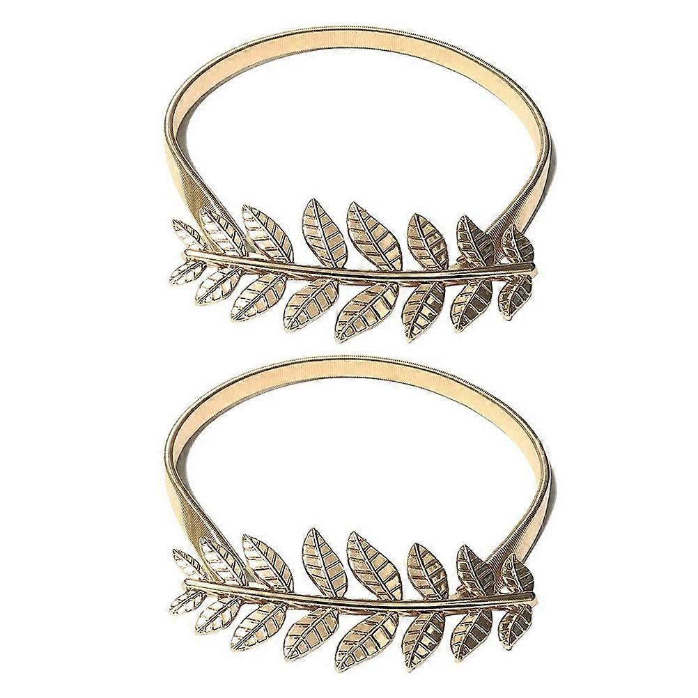 Spring Curtain Strap Curtain Tie Rope 6Pcs with Leaf Carving Design