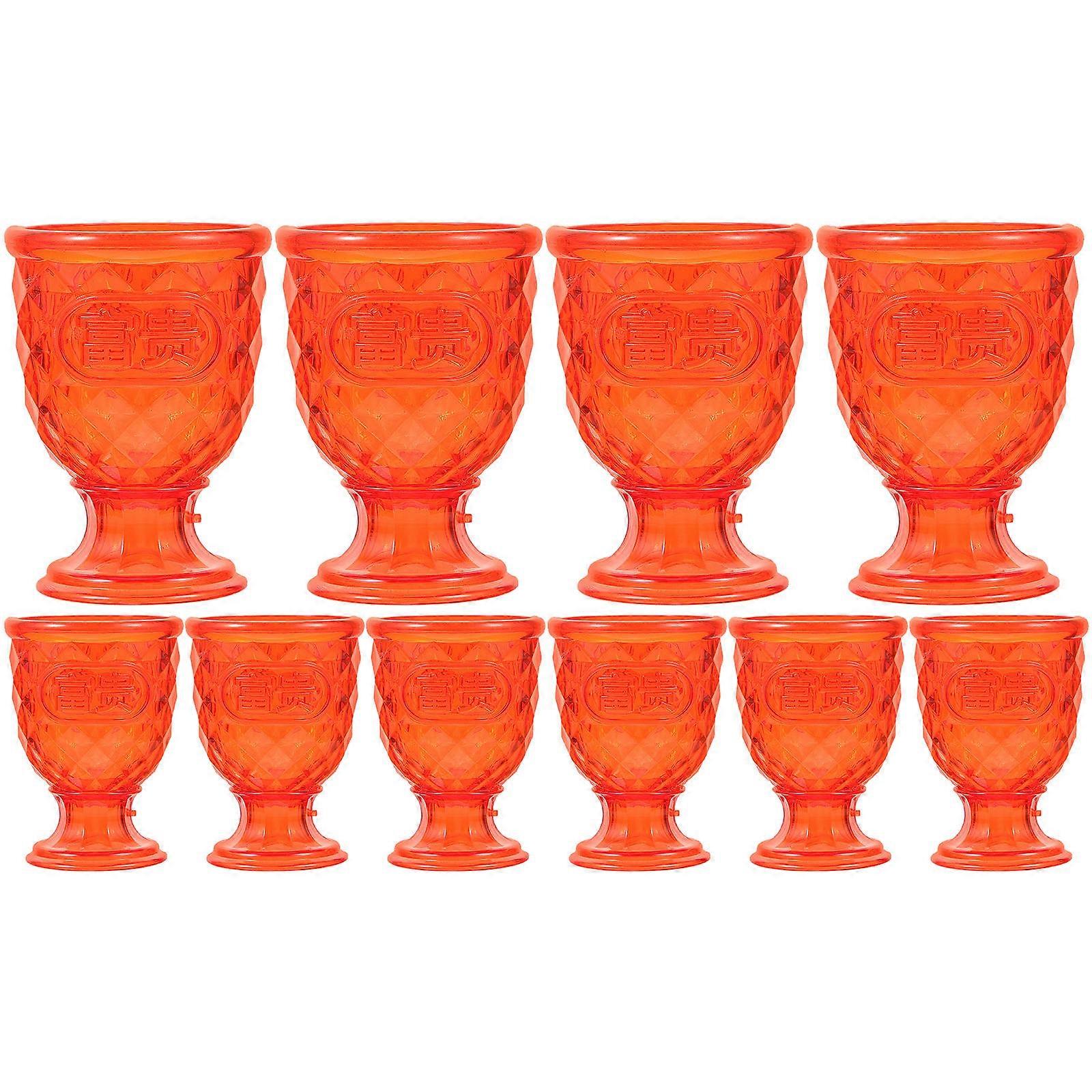 Chinese Wine Cups Reusable Small Wine Cups for Wedding 10Pcs Set