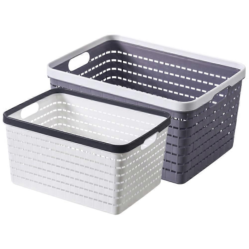Plastic Storage Basket for Organizer Use 6Pcs Assorted Color Baskets