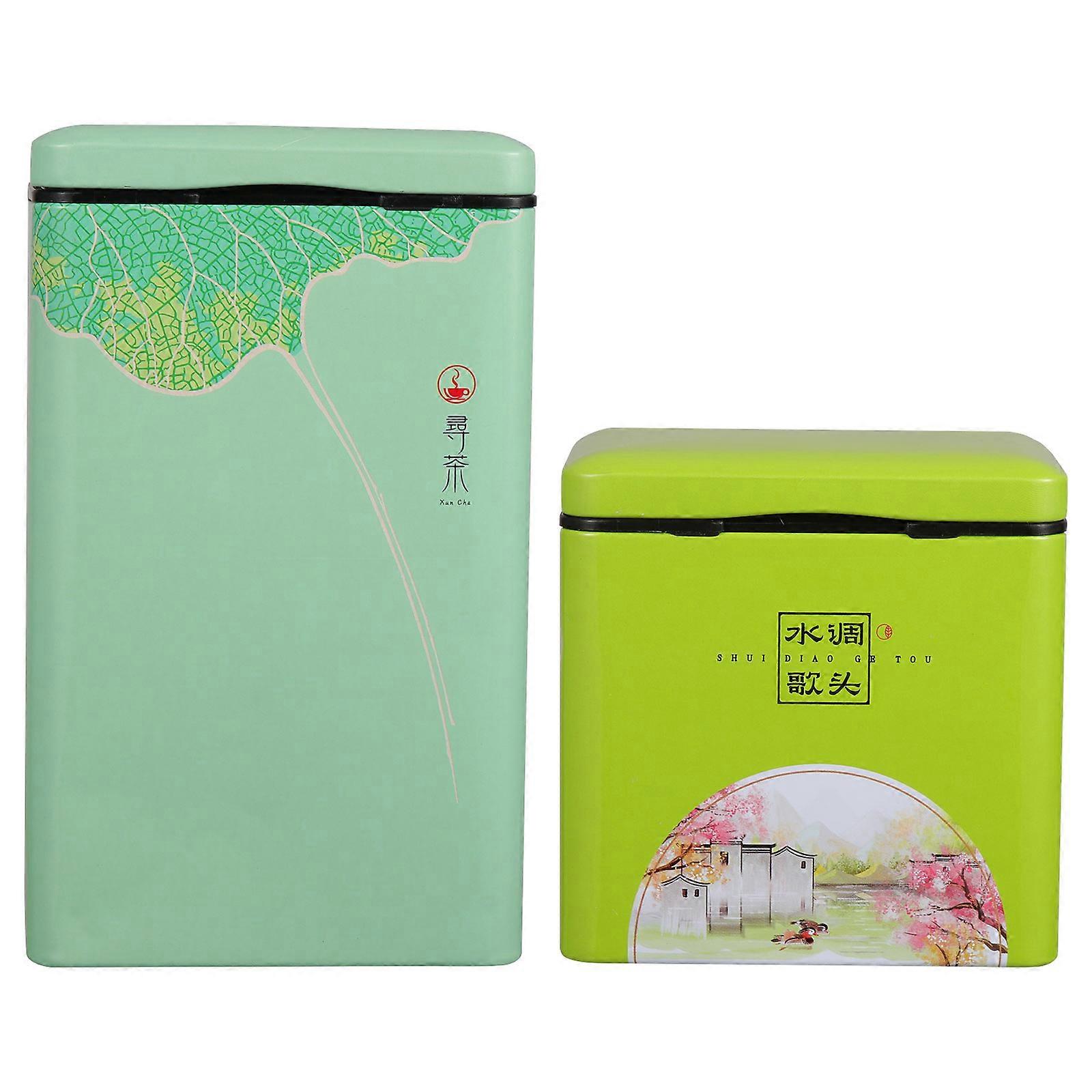 Sealed Mini Tinplate Can For Tea Candy Storage 6Pcs Light Green Round Box For Home Use Compact