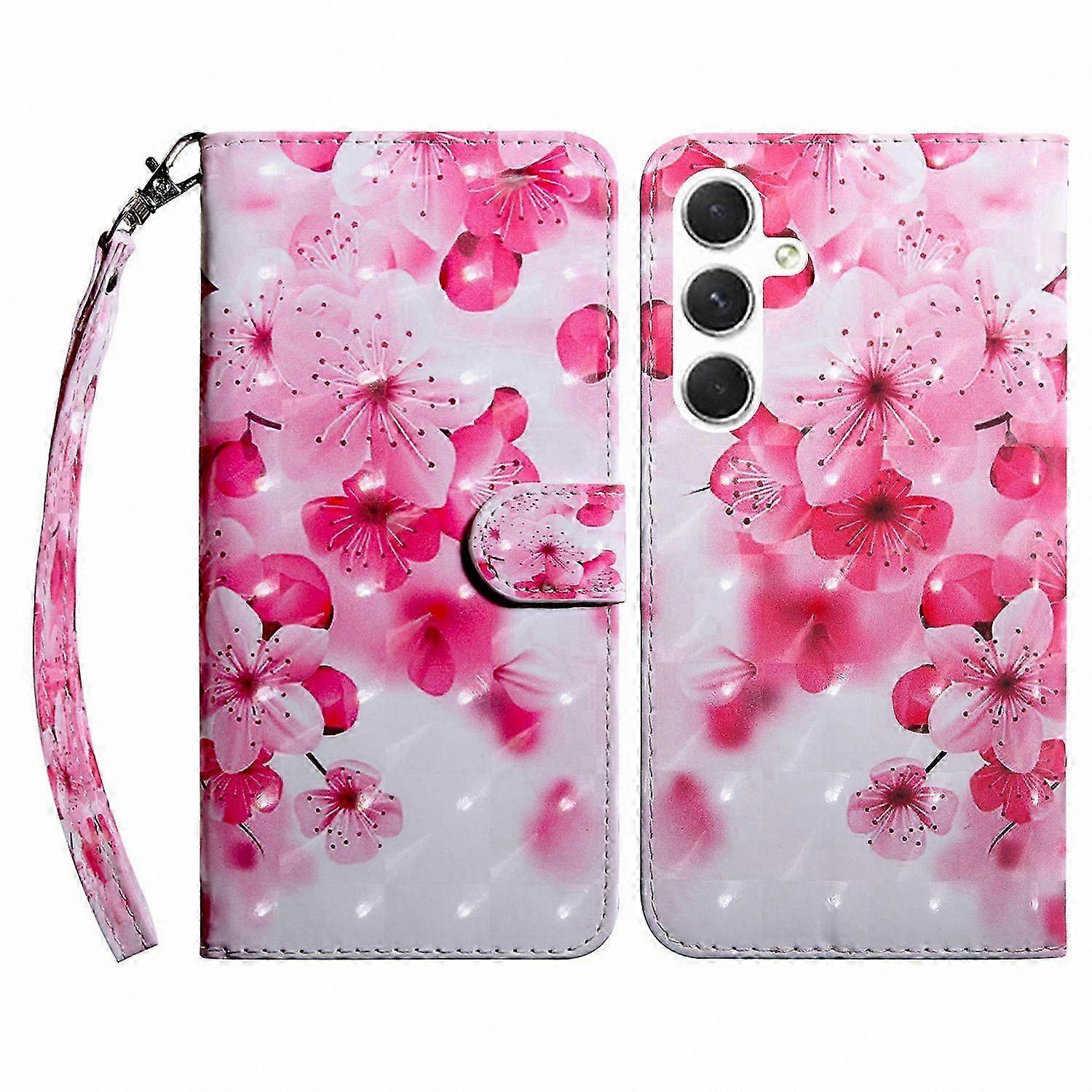 Leather Phone Case with Stand Function and Pattern Printing for Galaxy A16 5G and 4G Models