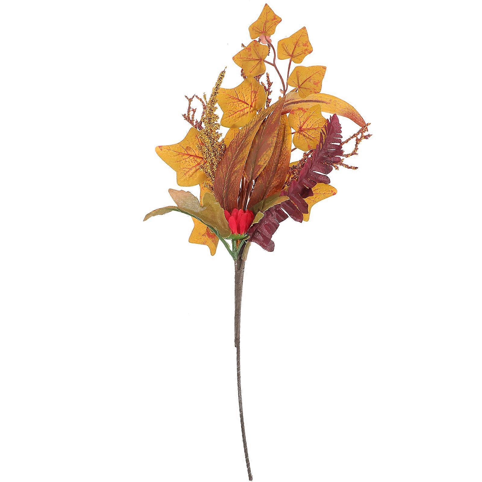 Thanksgiving Maple Leaf Decorative Branch for Autumn 4Pcs Pack