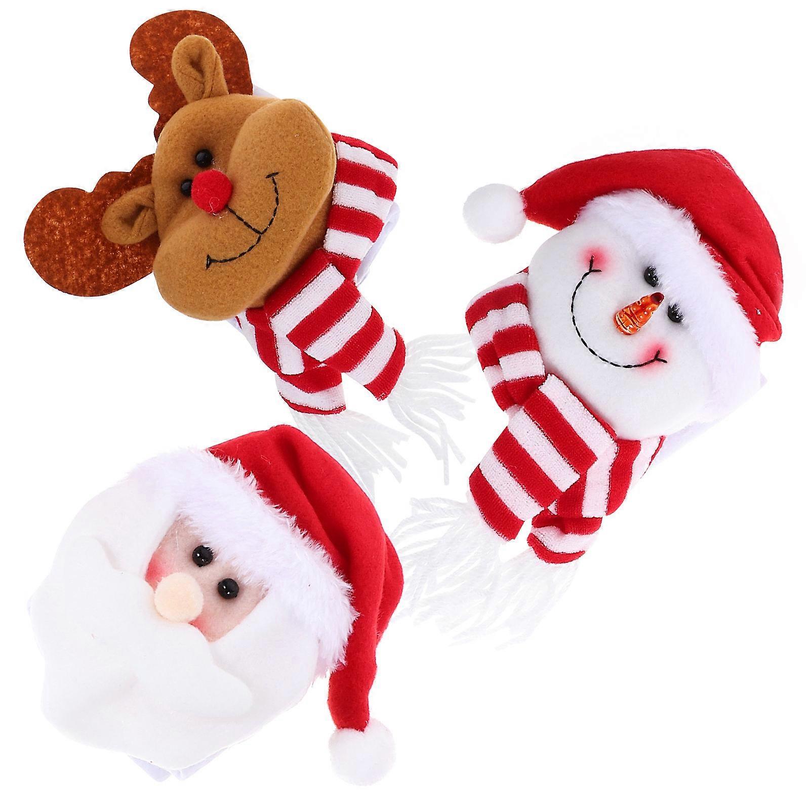 Christmas Curtain Tiebacks Decorative Cartoon Doll Function 9Pcs Set
