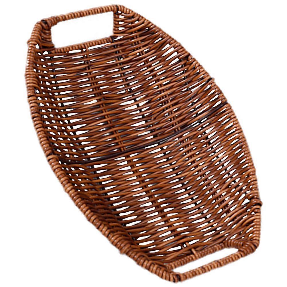 Creative Imitation Rattan Bread Basket for Fruit Storage 2Pcs Set