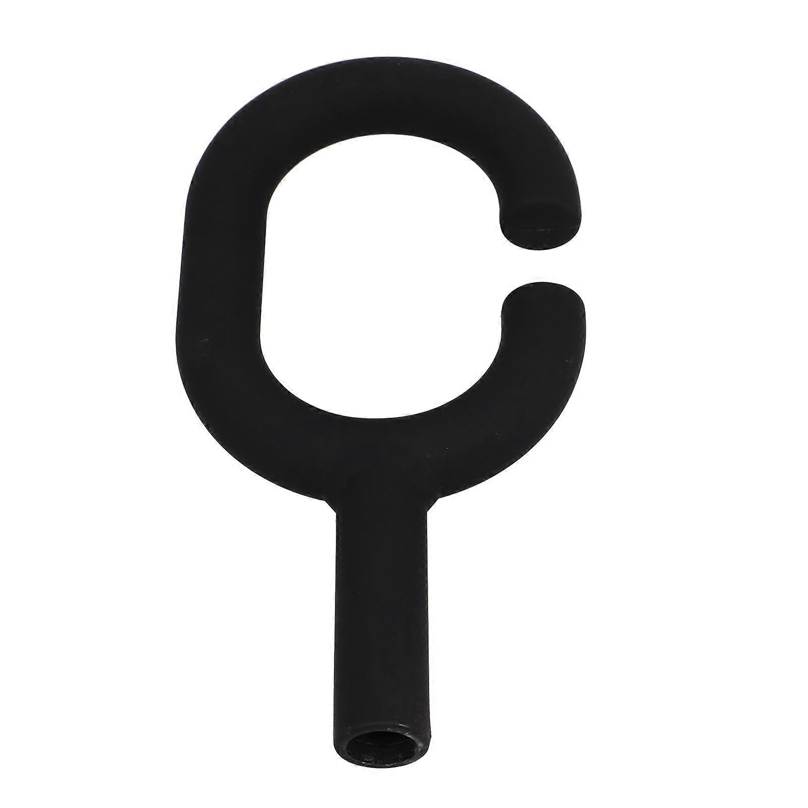 Curved Umbrella Handle Grip Replacement for Folding Umbrella 2Pcs Black PP