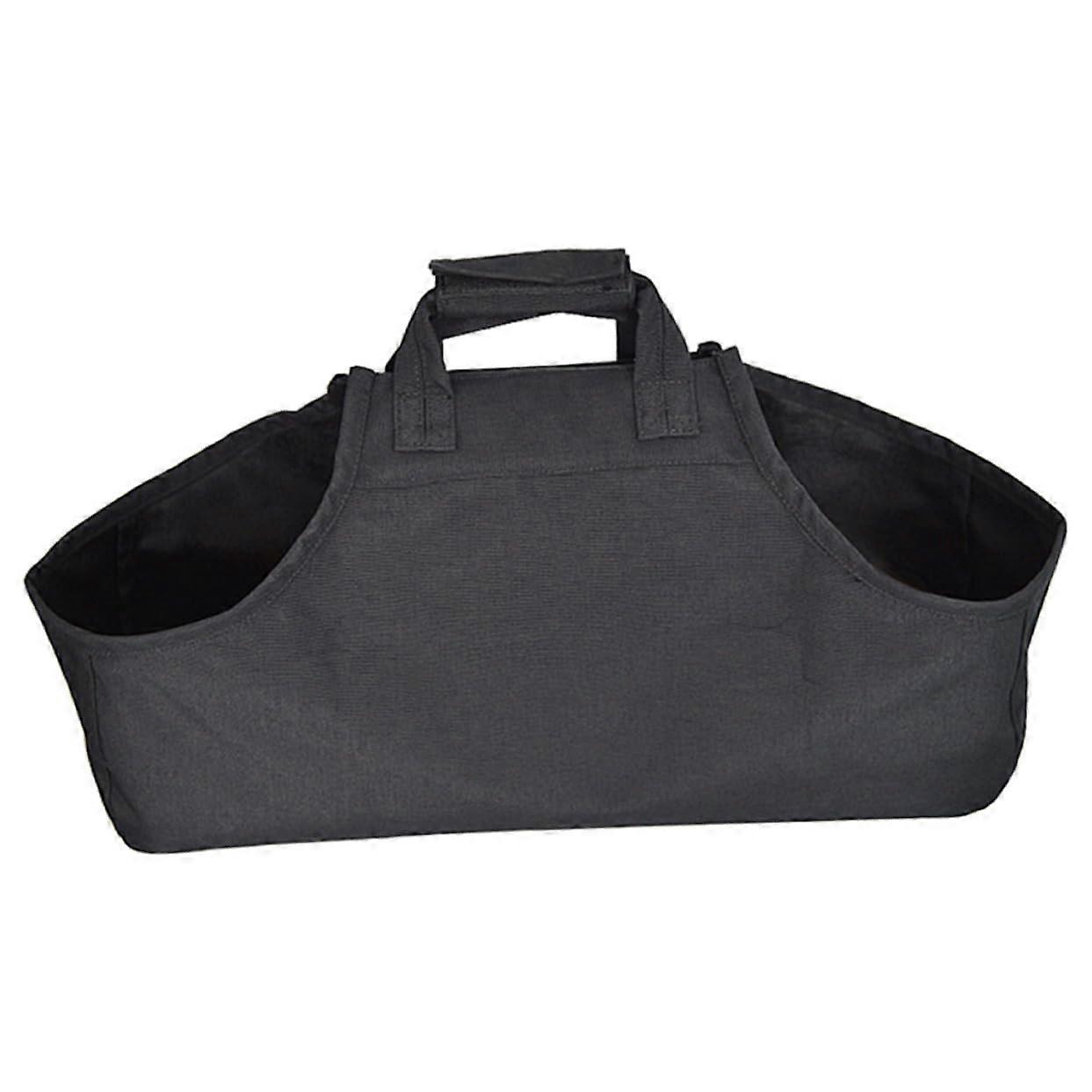 Collapsible Firewood Storage Bag Canvas Carrier For Outdoor Transport Lightweight With Handle Strap Camping And Picnics