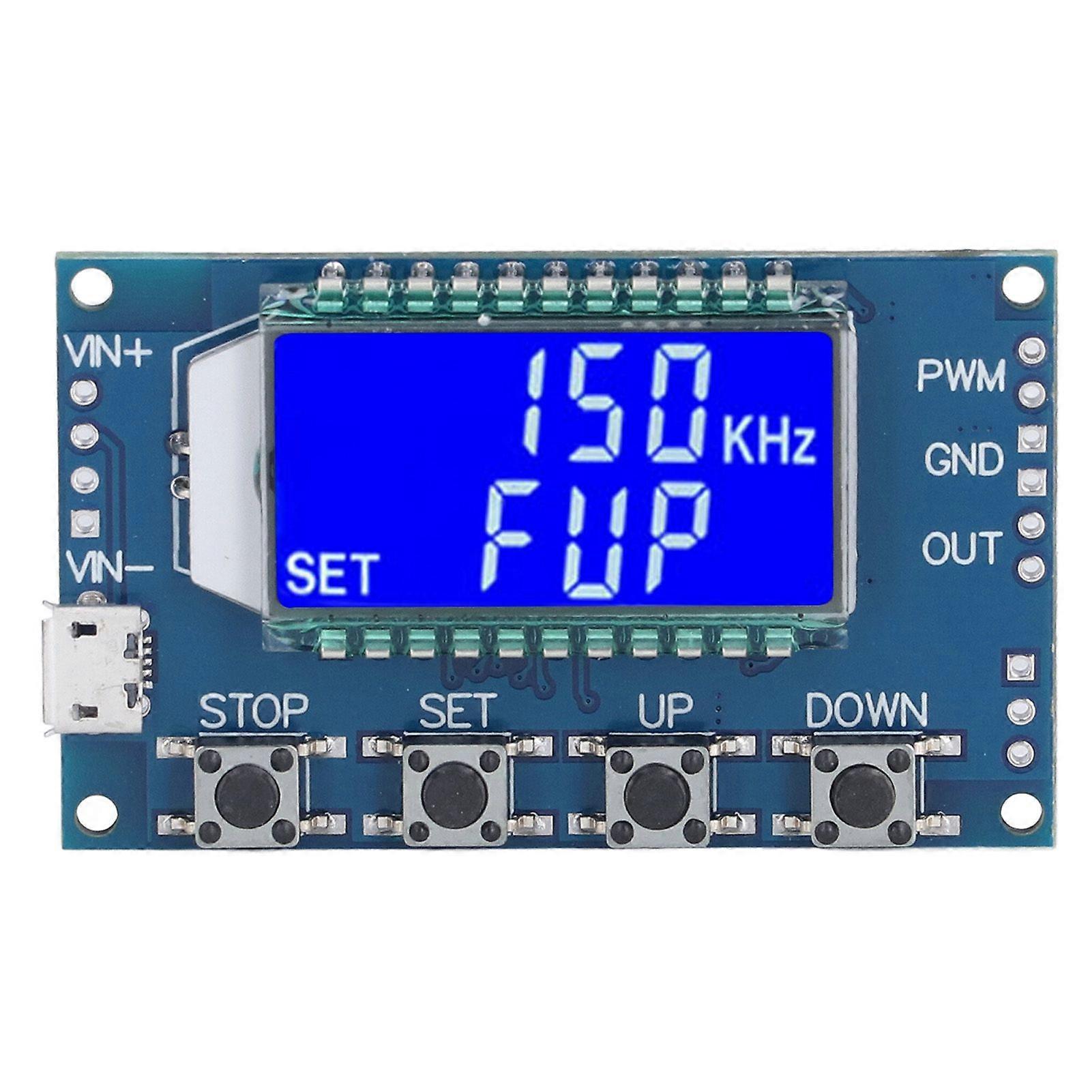 PWM-Impuls-Rechteck-Signalgenerator-Modul mit einstellbarer Frequenz auf LCD-Display