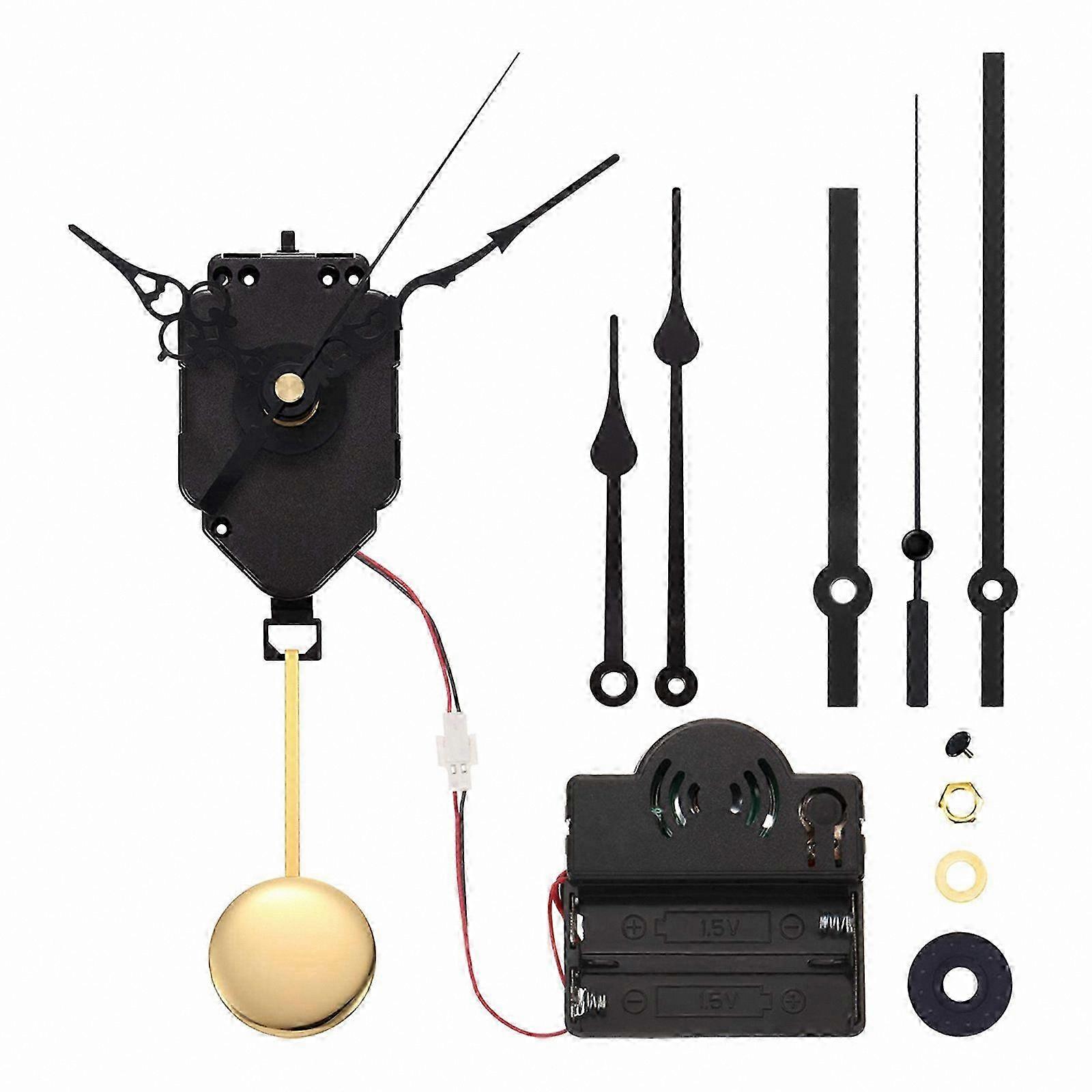 Mechanical Pendulum Clock Movement Kit with Chime and Hands for Music Box Projects