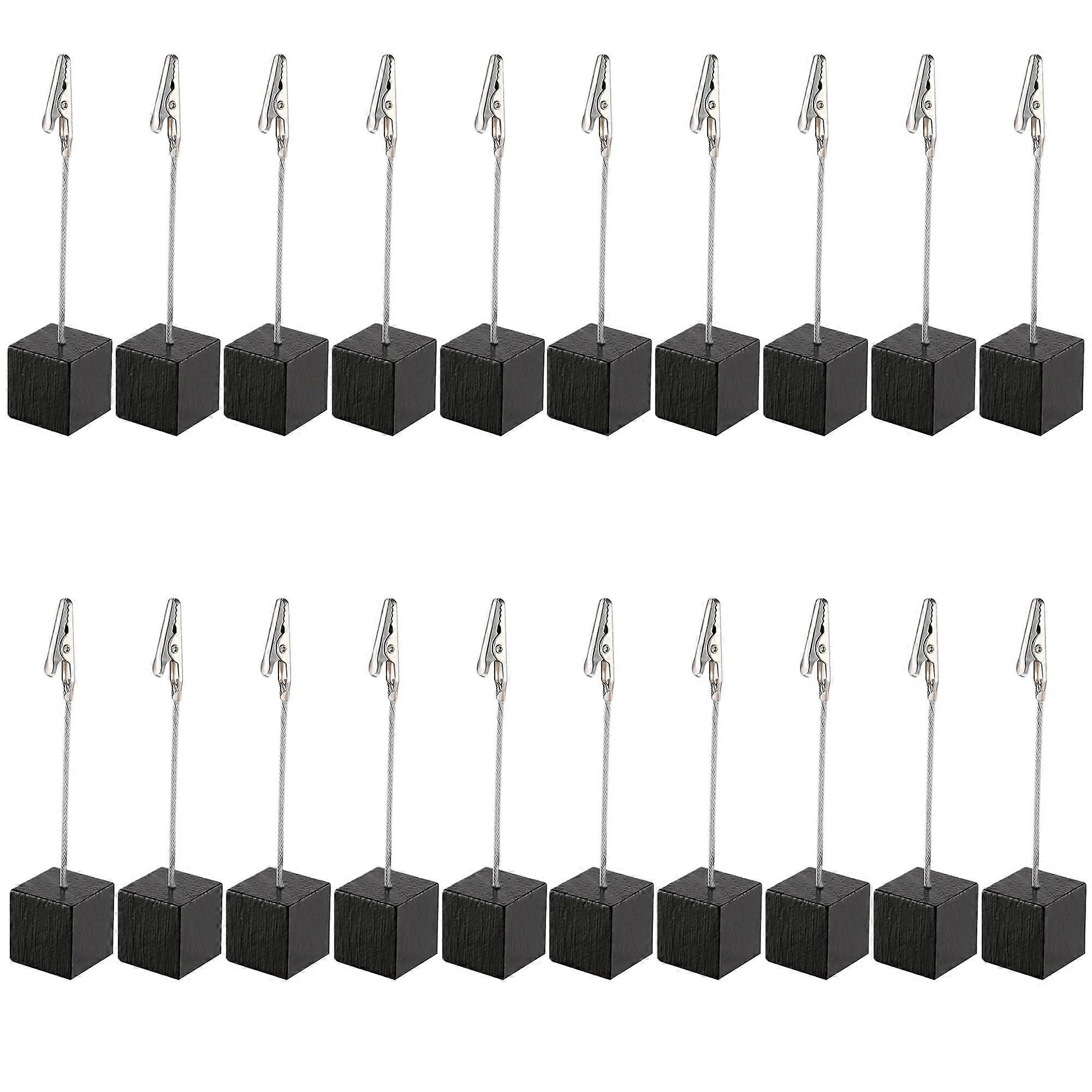 Table Number Holders 20 Pieces Black for Wedding Party, Menu Holders for Tables,  Tag Display, Photo Holders