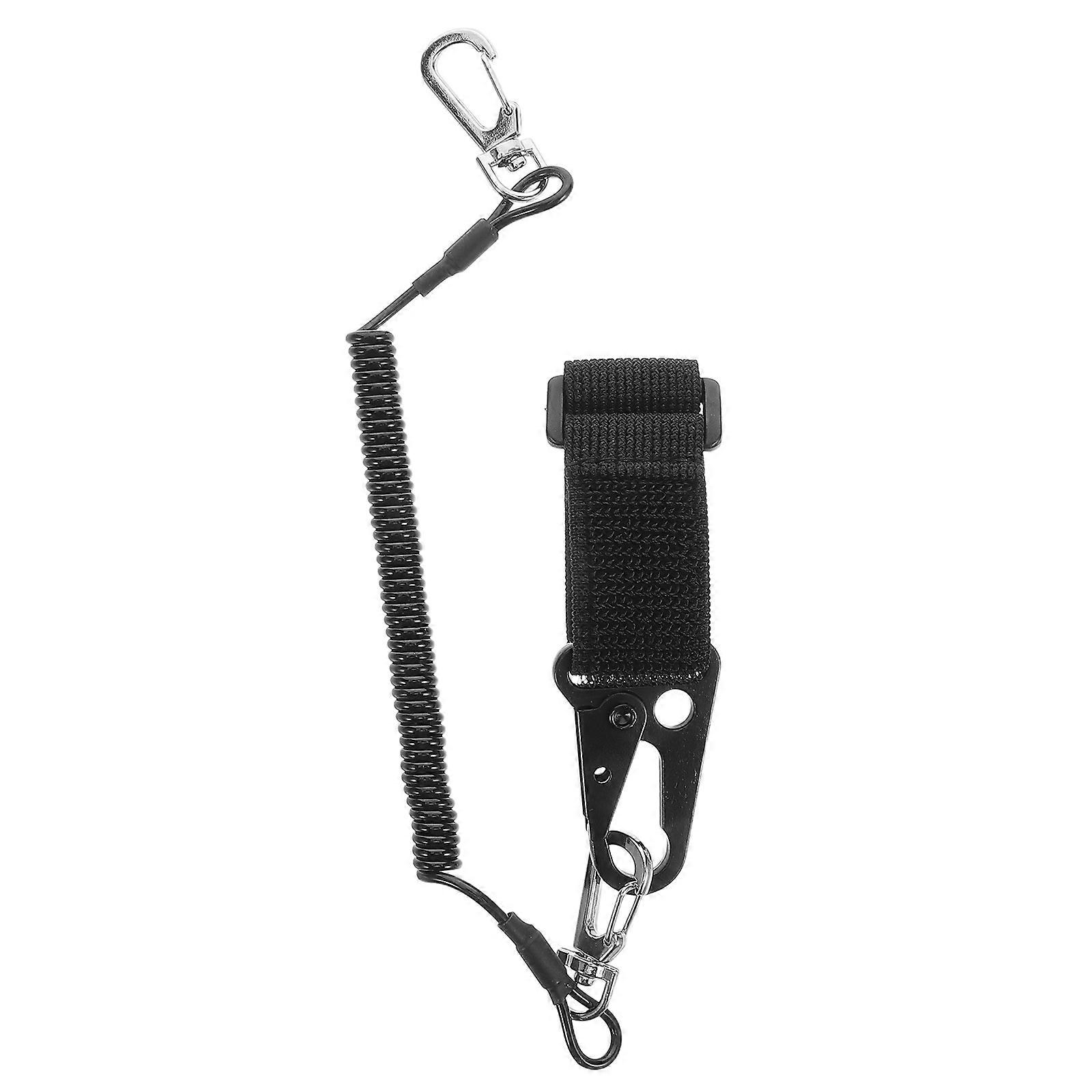 Coiled Fishing Pole Leash For Kayak Paddle And Outdoor Equipment Securing In Durable Polyester Material And Convenient Hands-Free Use 2 Sets