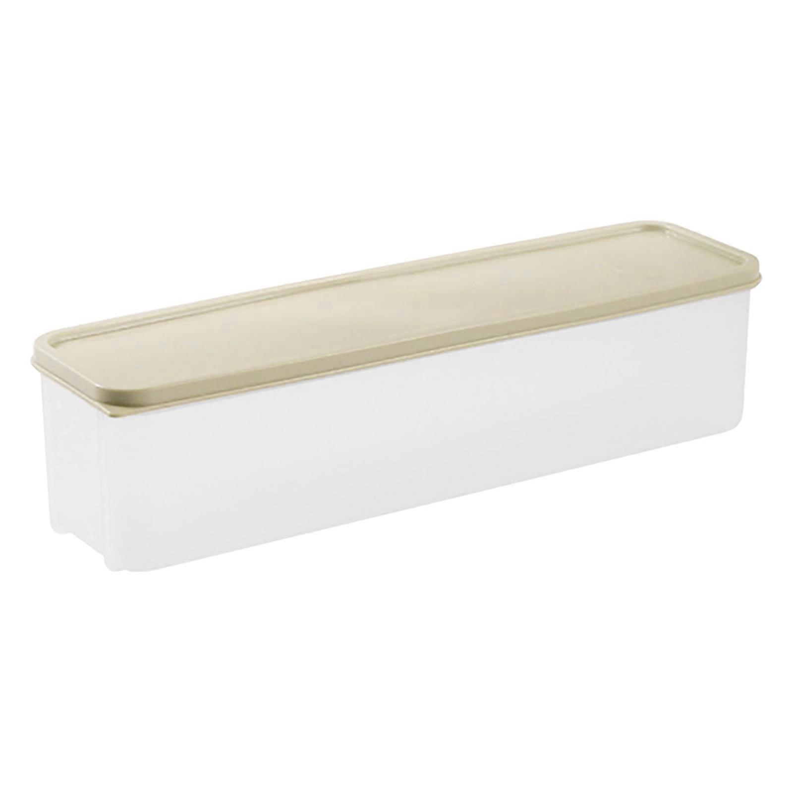 YOBOLK Storage Box, Compatible with Kitchen Organization, Rectangular Plastic Food Preservation Container with Lid for Noodles, Grains, Fridge