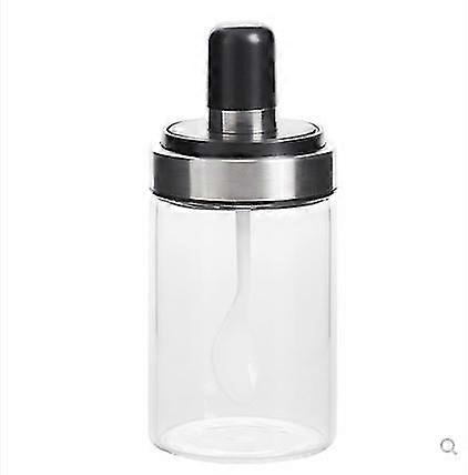 Glass Spice Jars Seasonning Box Jar Condiment Jar With Spoon&lid