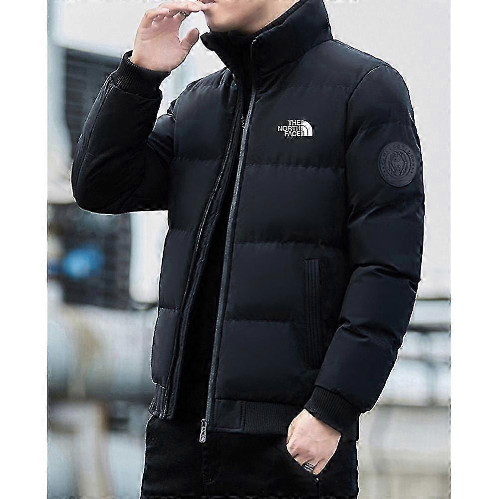 25-26 מעיל כותנה מפואר לגברים מעיל צווארון עומד 2024 מעיל כותנה חורף חדש מעובה מעיל כותנה חם