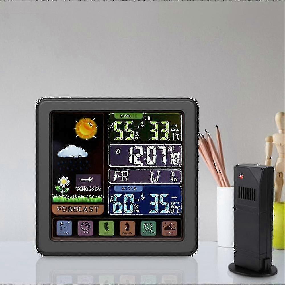 気象ステーションワイヤレス屋内屋外温度計目覚まし時計付き