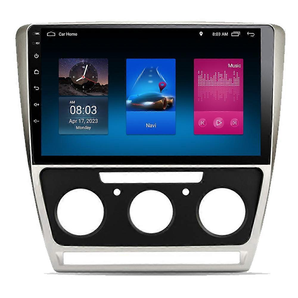 RoverOne Car Stereo Radio Bluetooth CarPlay Android Auto GPS Sat Nav Touch Screen for Skoda Octavia 2 A5 2007 - 2013