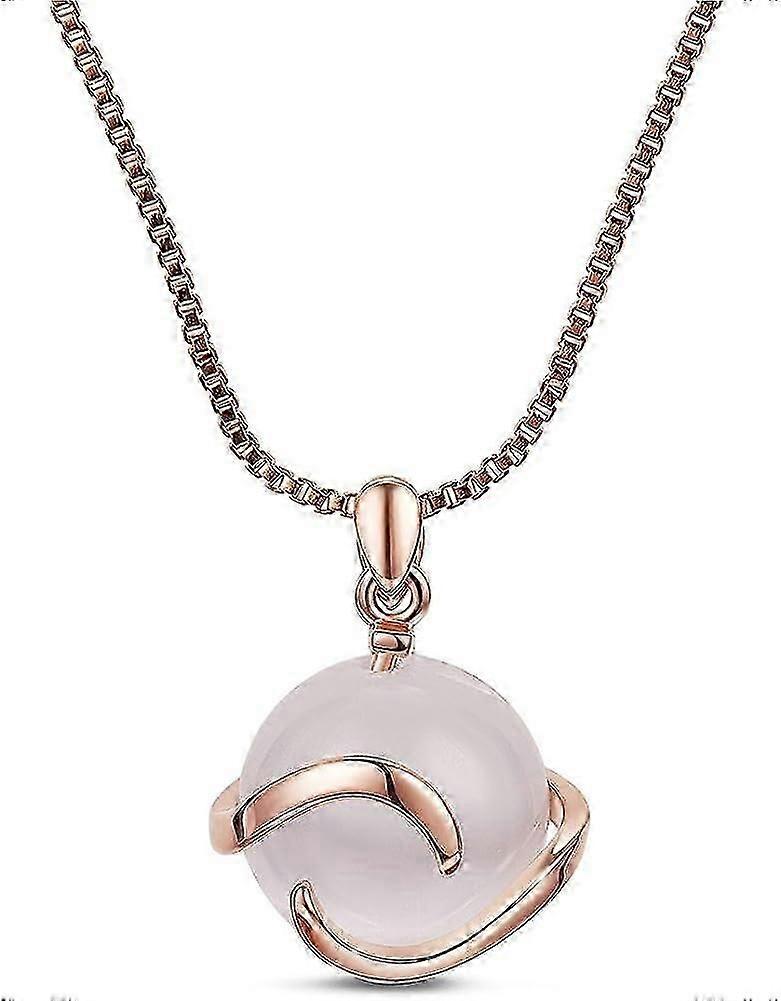 Heart Pendant Necklace Silver Pink Gold Zircon