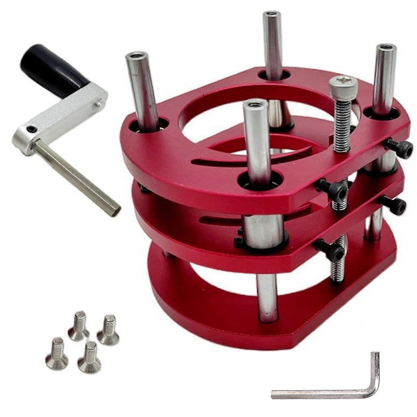 High Precise Router Lift Base Up to 51mm Adjustable Height Heavy Dutys Metal Construction For Woodworking Projects Multicolor