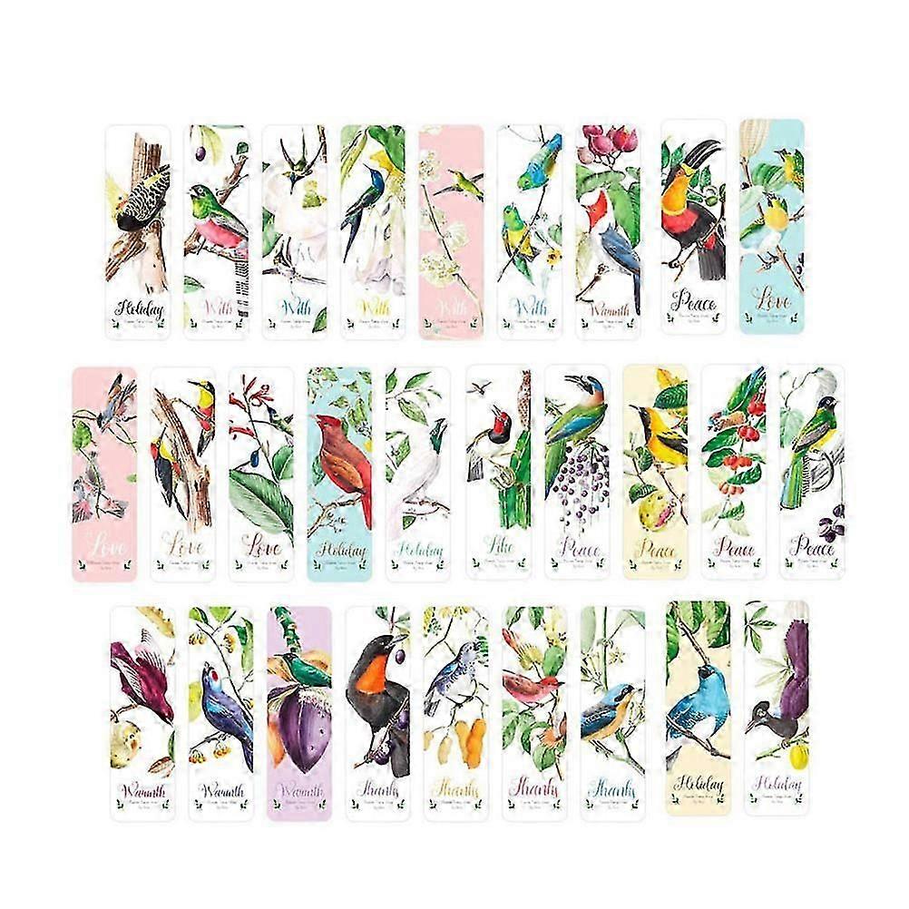 Vintage Style Bookmarks Workmanship Decoration Personal Use Rectangular Shape 11.5X3.5X0.01CM Paper 28Pcs