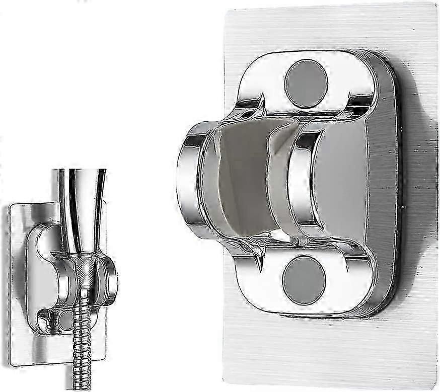 Shower Holder,No Drilling Hand Held Wall Mounted Shower Head Holder Universal Adjustable Accessory
