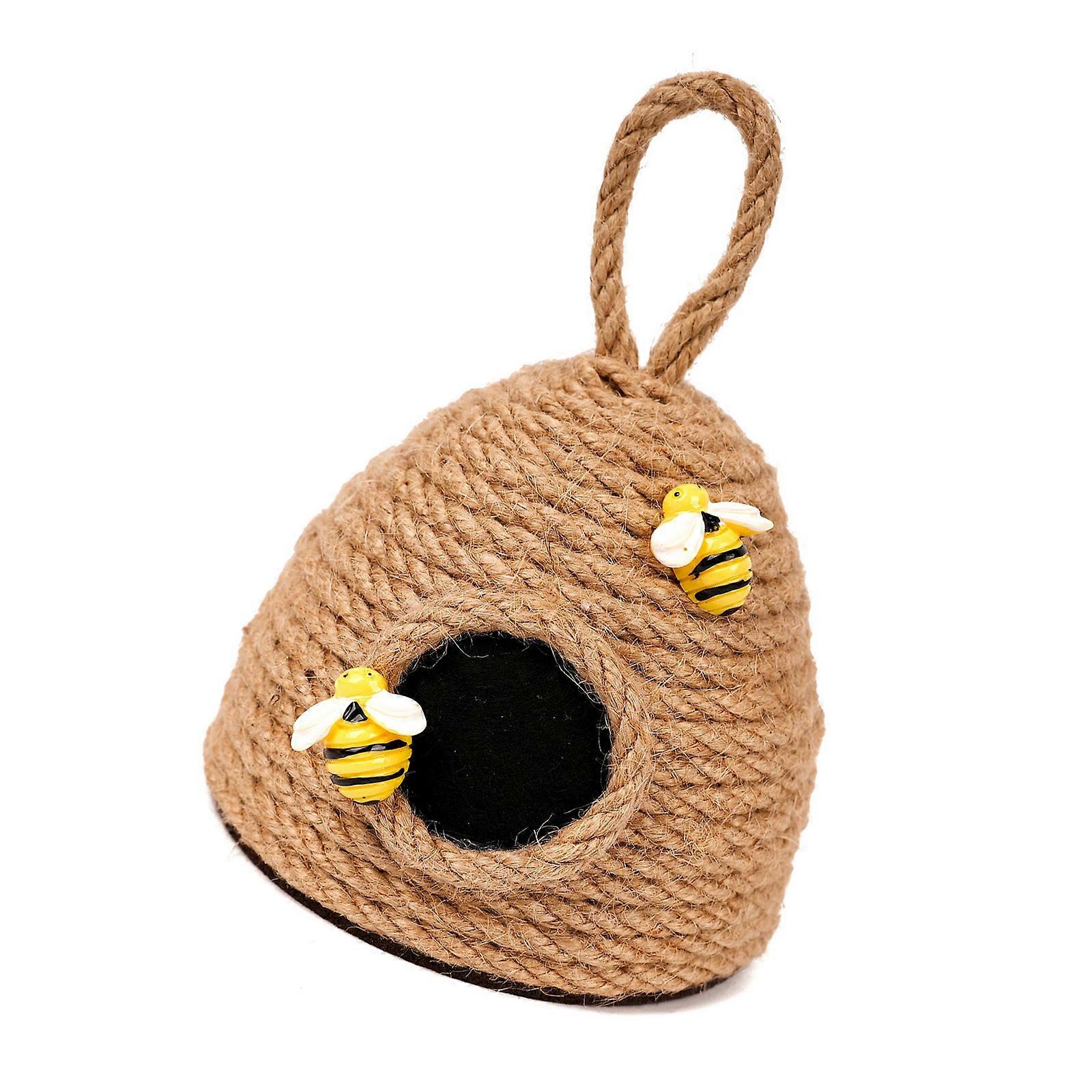 ミツバチ祭り織りロープビーズハイブハンギングオーナメントとユニークな蝶結び春の家とパーティーの室内装飾普通のスタイルS