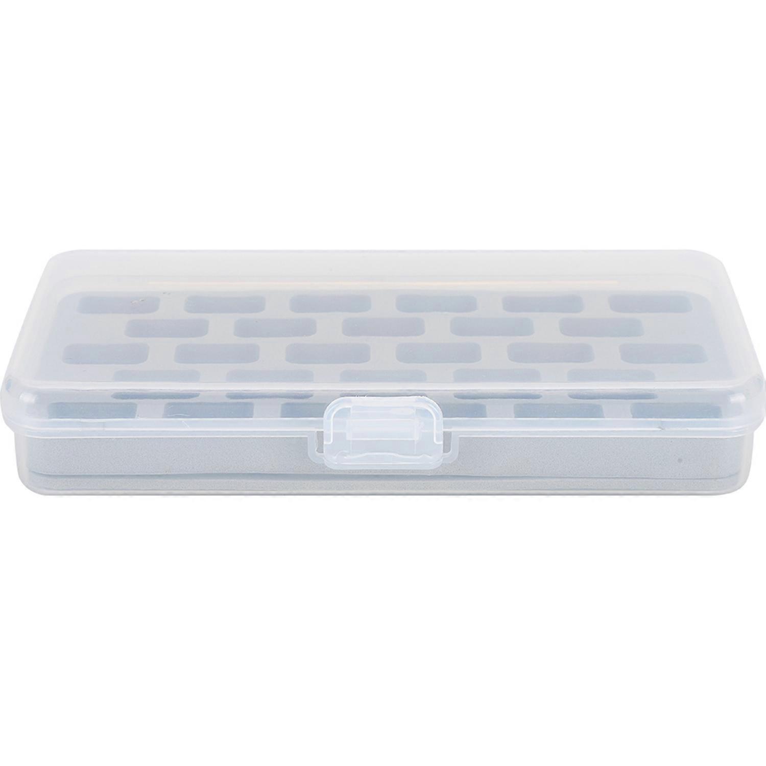 28 Slots Empty Spools Box Plastic Thread Storage Cover Bobbin Organizer for Sewing Machine