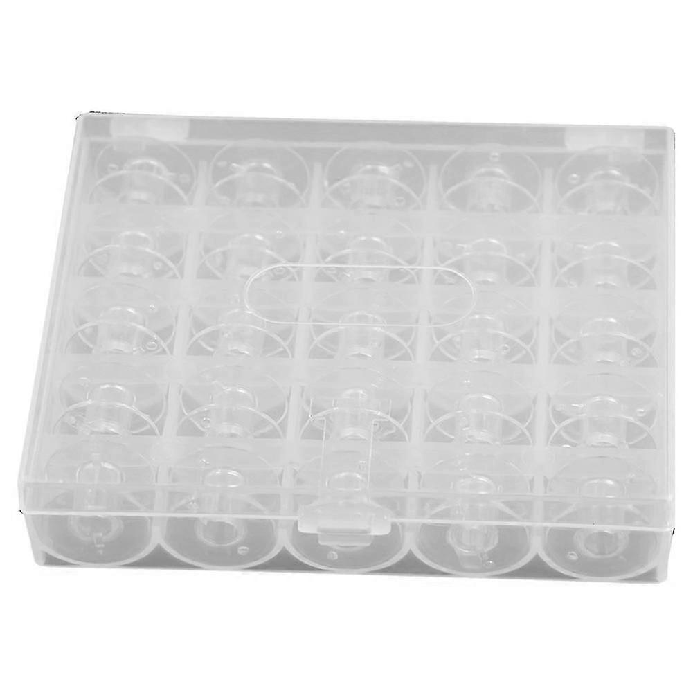 25pcs Plastic Empty Bobbins Case For Brother Singer Sewing Machine