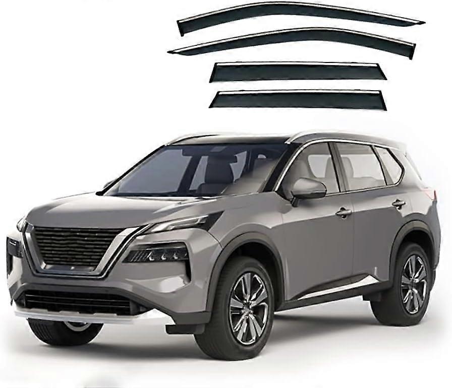 Car Window Wind Deflector 4Piece Set Front Rear Side Window Visor Acrylic for XTrail MK4 T33 20222023