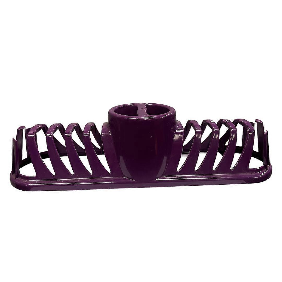 Studio Dish Drainer Plum - Compact Sink Draining Rack for Plates, Cups, and Cutlery Kitchen Drying Solution