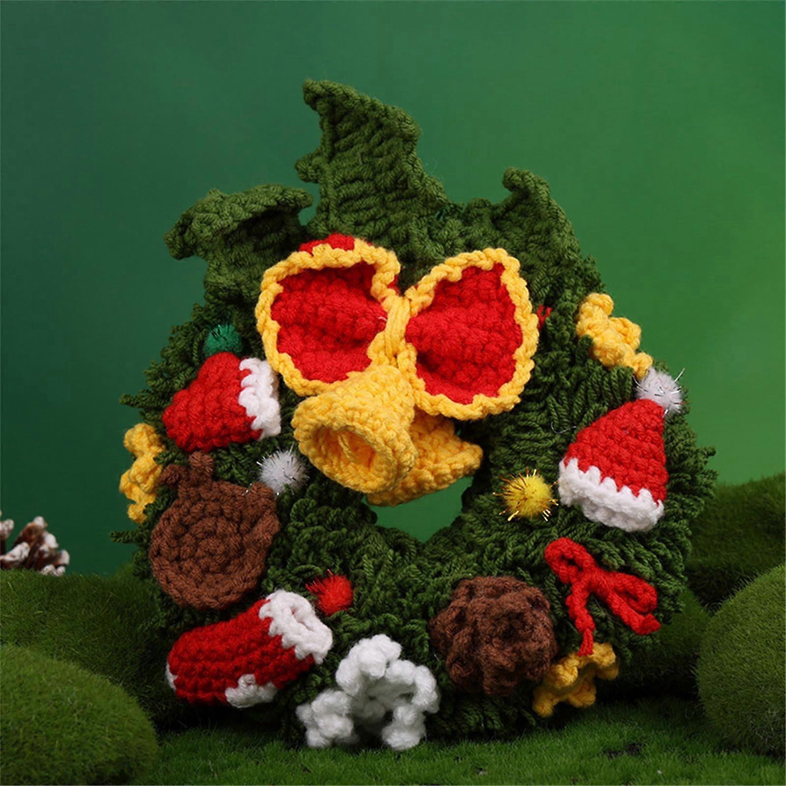 Christmas Crochet Kits For Beginners Starter With Yarn Hook Needle And Marker Pattern Instructions For Tree Ornaments