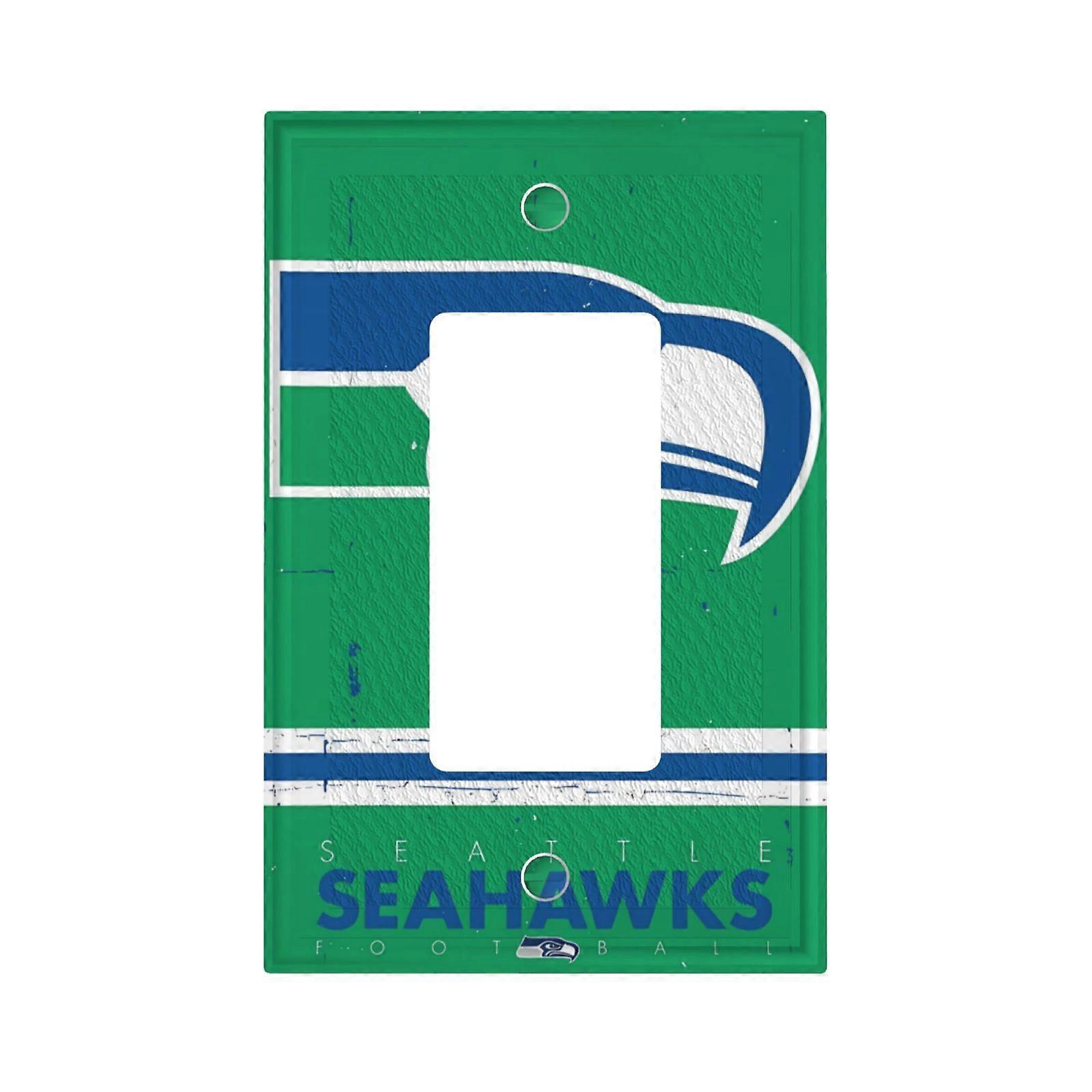 Seahawks Switching Lights Single Leather Roman Frame Switch Panel Wall Panel Single Double/Pull Light Switch