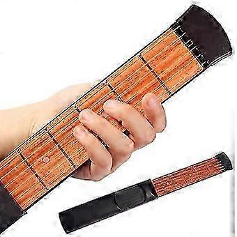 Portable 6 Fret Pocket Guitar Beginner Strings Chord Trainer Practicing Tool