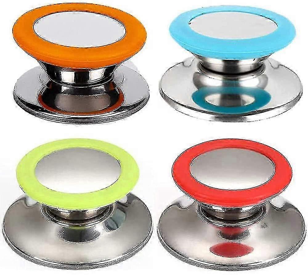 4-Pack Pot Lid Knobs, Pot Lid Handle, Heat Resistant Stainless Steel Pot