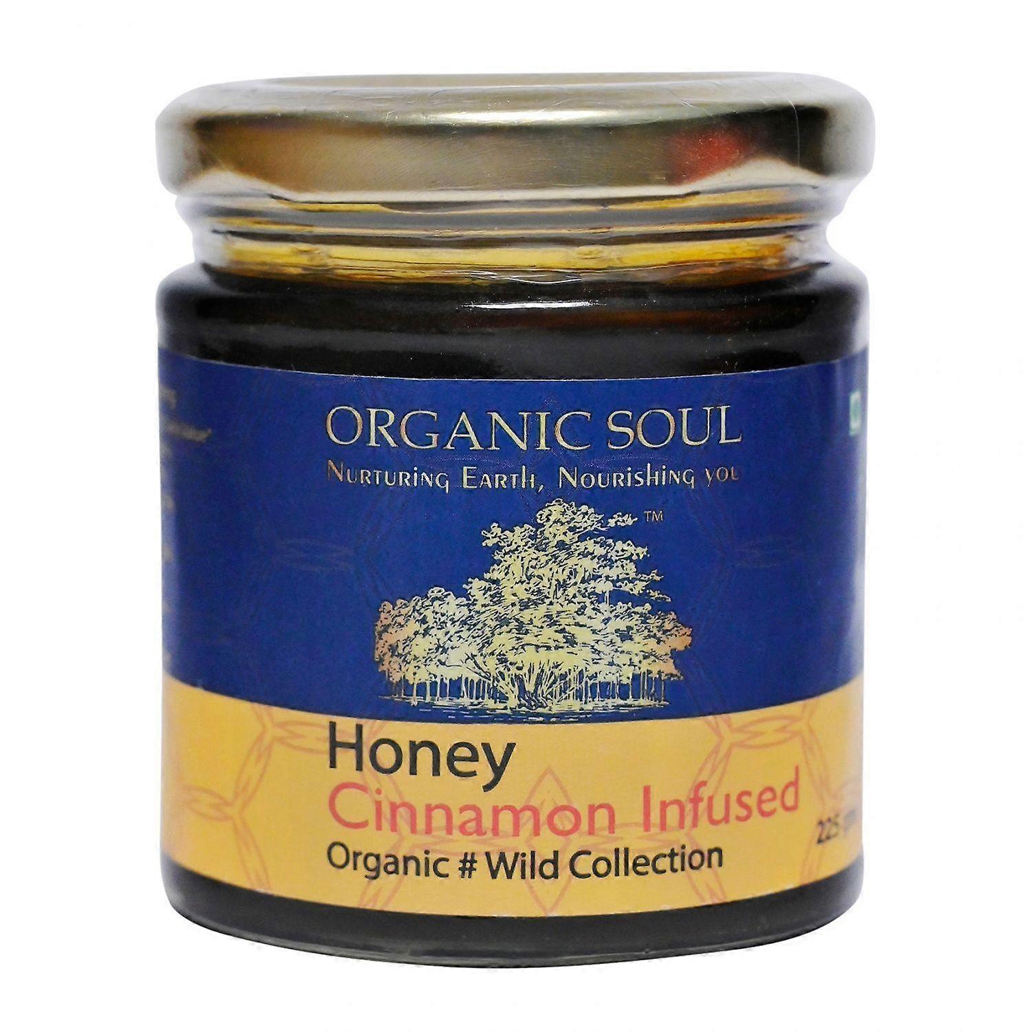 Мед с органической Корицей (225 г), Honey Cinnamon Infused Organic,  Organic Soul