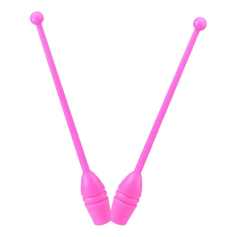Pink Artistic Gymnastic Stick for Dancing 1Pair Gymnastics Props