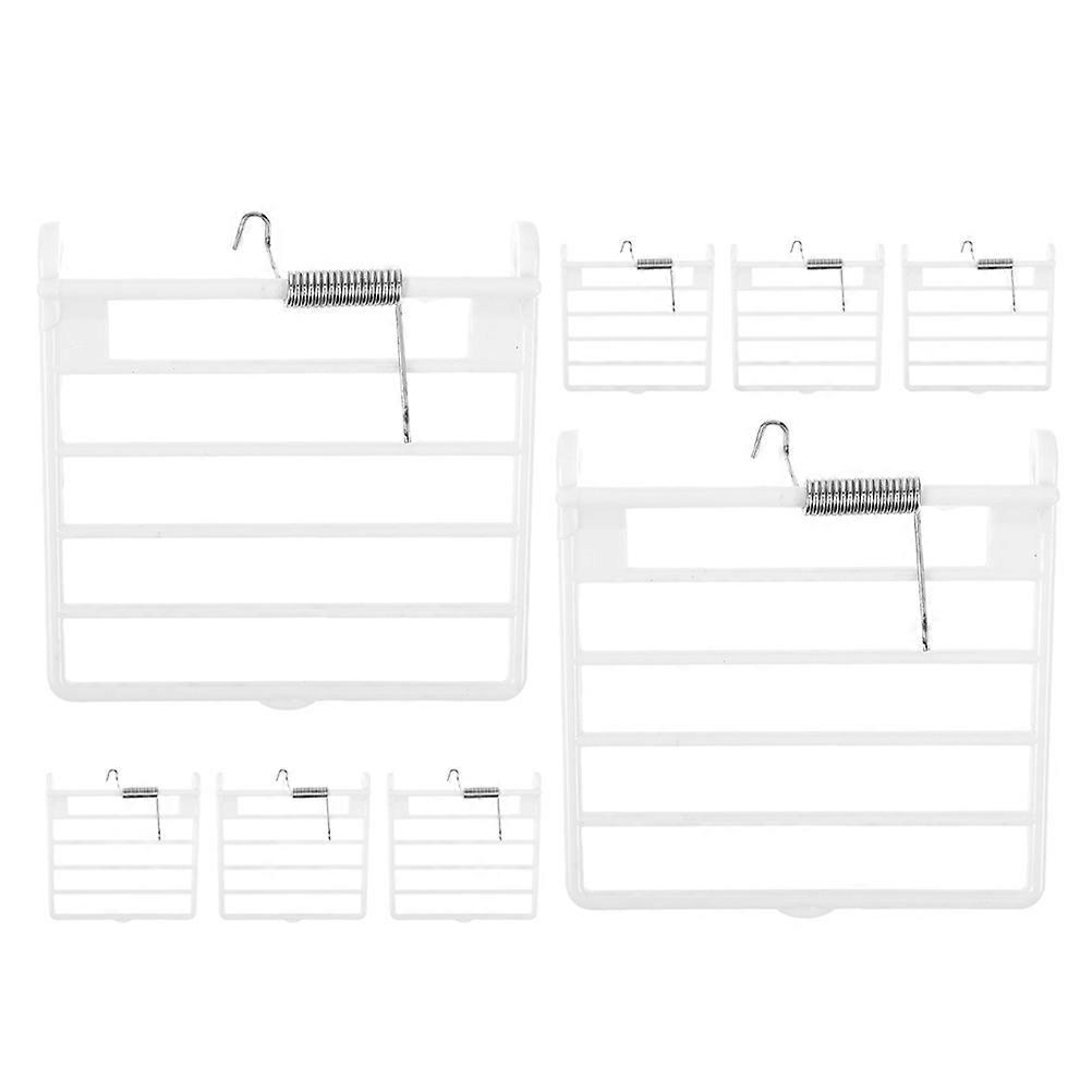 Hanging Bird Cage Door Spring Replacement for Small Birds 8Pcs Plastic