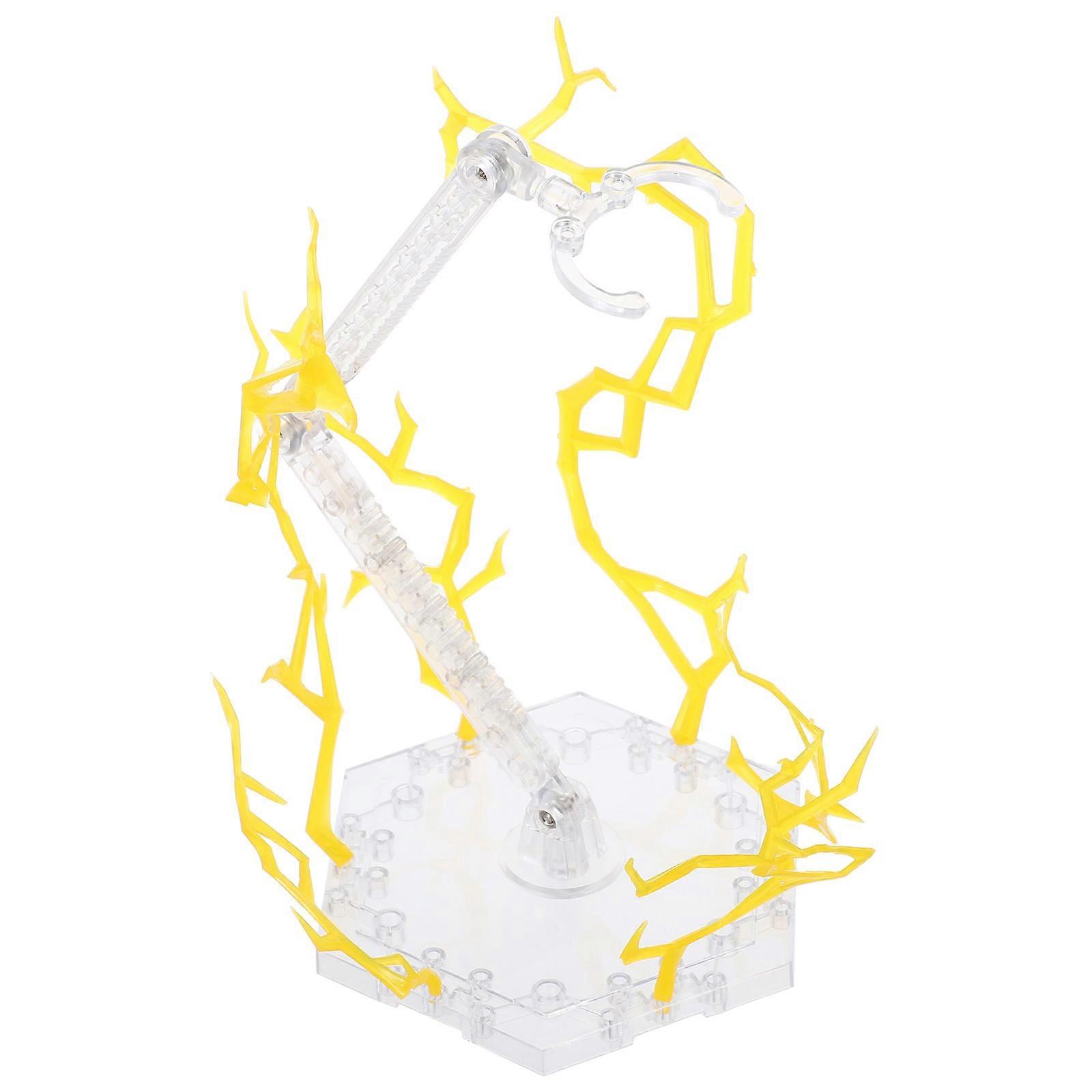 Model Base Holder Action Figure Stand for Display Figures Plastic Yellow for Support 1Pcs