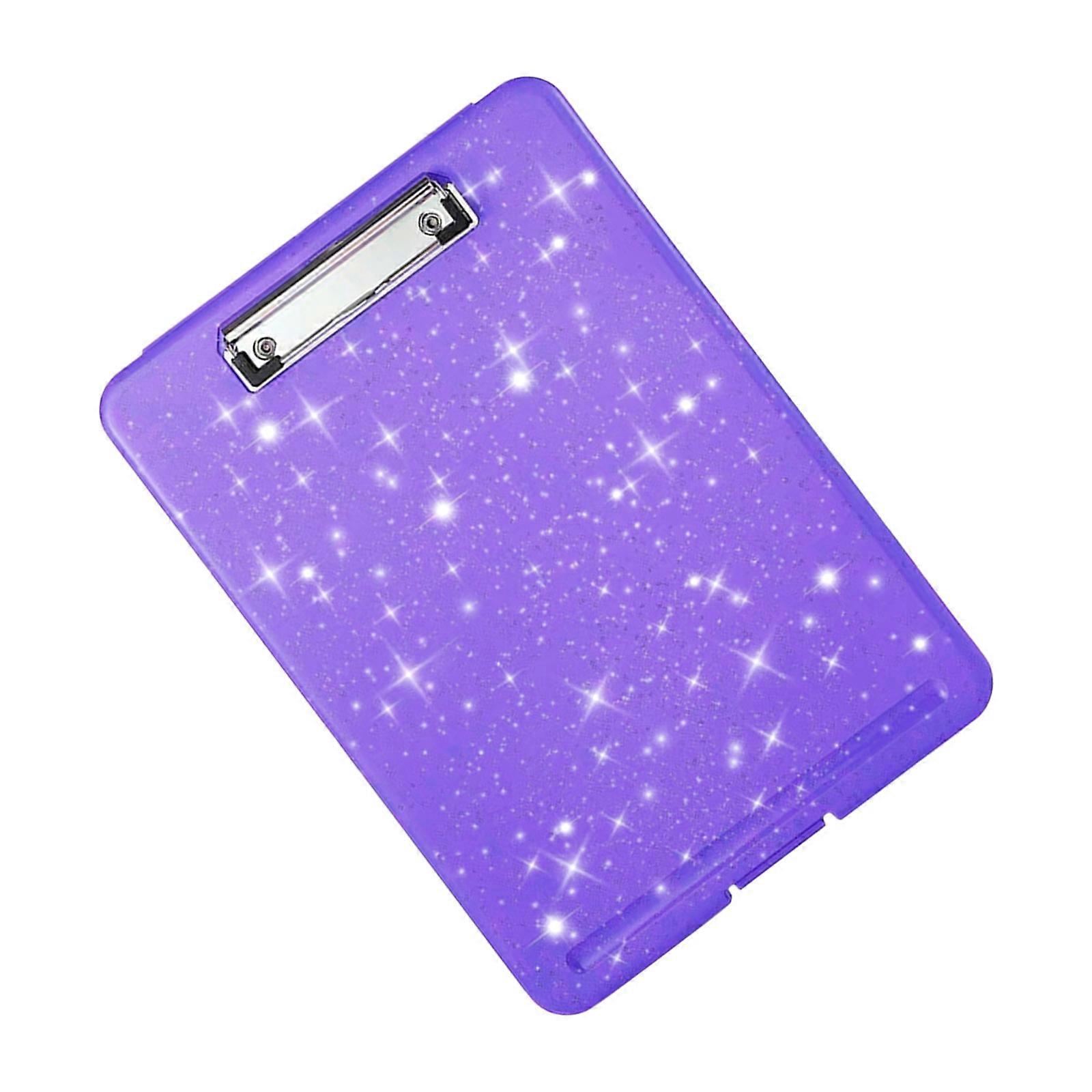 Prompt-Look Plastic Document Sleeve A4 File Case Long-lasting Portable Storage Solution For Office School Use  Purple