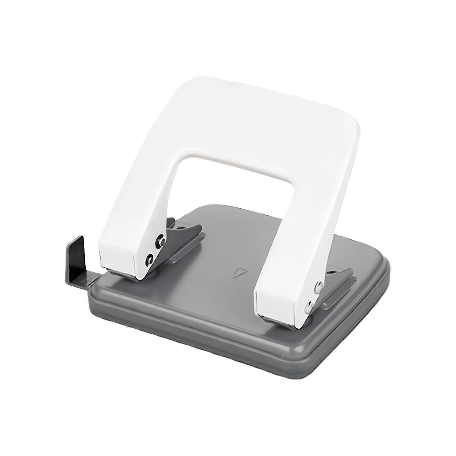 Manual 6mm 2 Hole Puncher, 20 Sheets Capacity Handheld Hole Punches for 2 Hole Binding Loose Leaf Notebook Hand Account  White