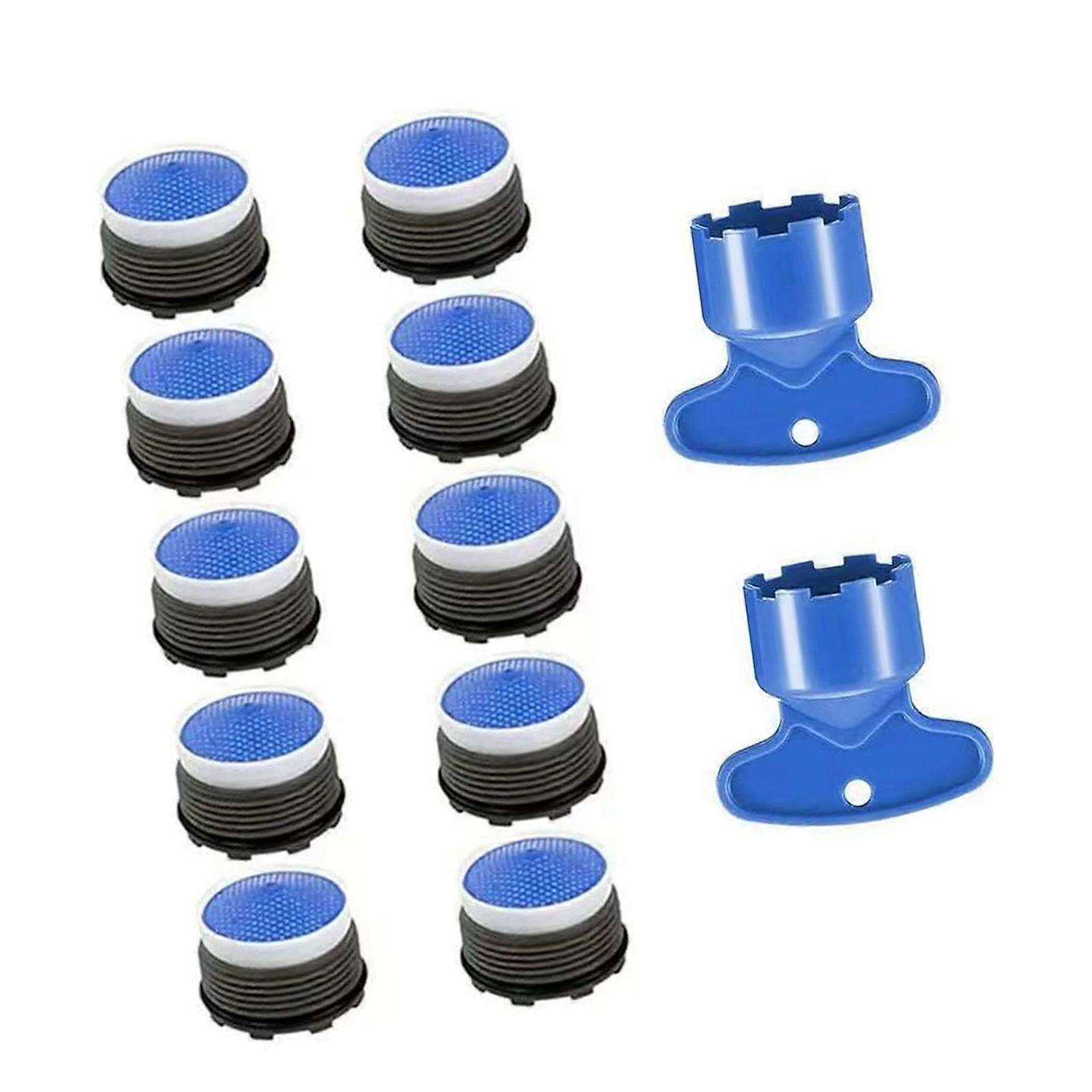 18.5mm Sink Faucet Aerator Replacement Inserts with Removal Wrench Tool Tap Aerators Water Saving Flows Restrictors Multicolor