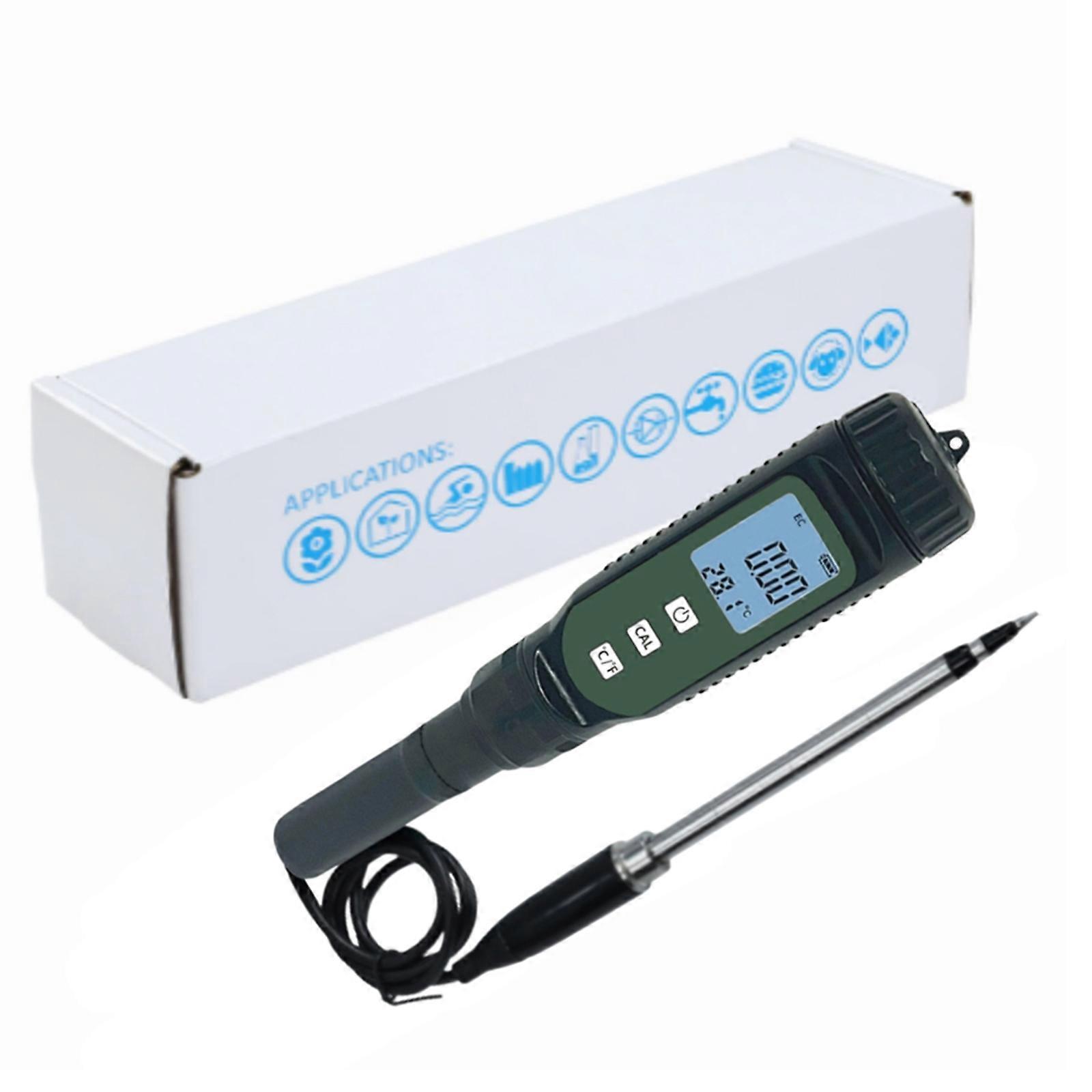 Soil Conductivity Meter With LCD Display For Soil Temperature Monitoring Ideal For Agriculture Gardening Multicolor