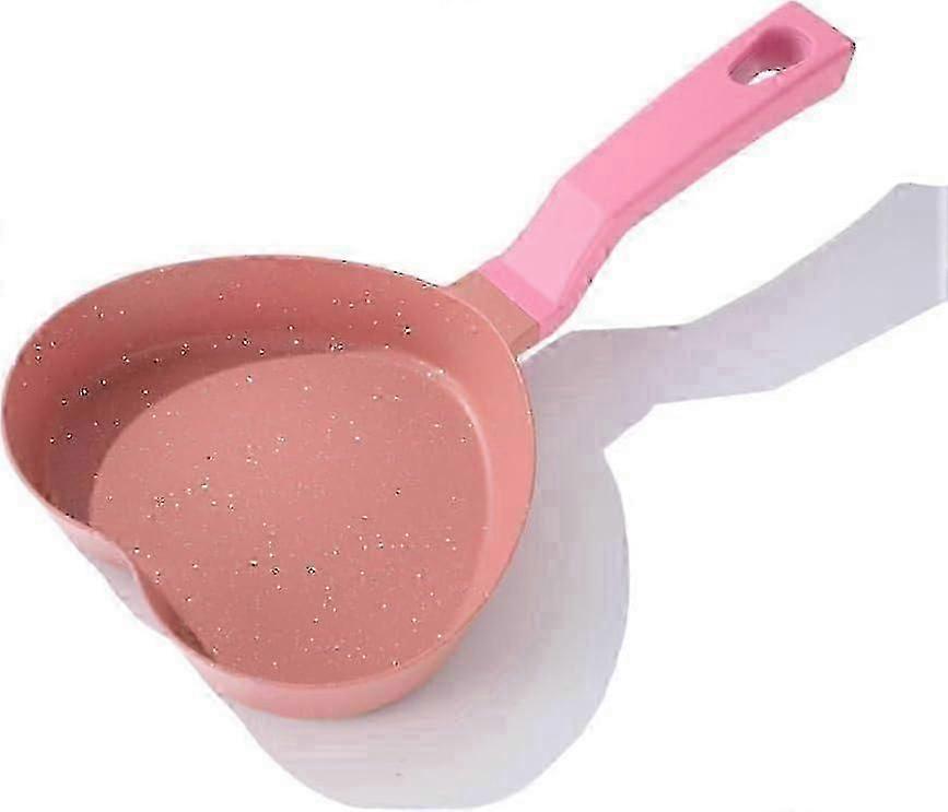 Unique heart-shaped mini non-stick egg frying pan, granite-coated and multifunctional, suitable for various cooking tasks.
