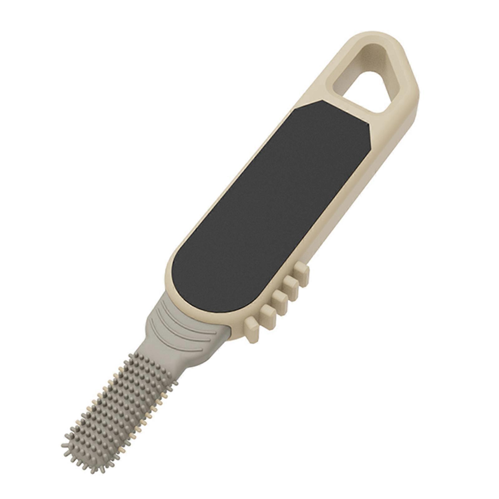 Silicone Foot File Tool For Hard Skin Removal On Heels And Soles Deeply Toe Cleaning Brush With Ergonomic Handle Reusable Friendly Design  Yellow