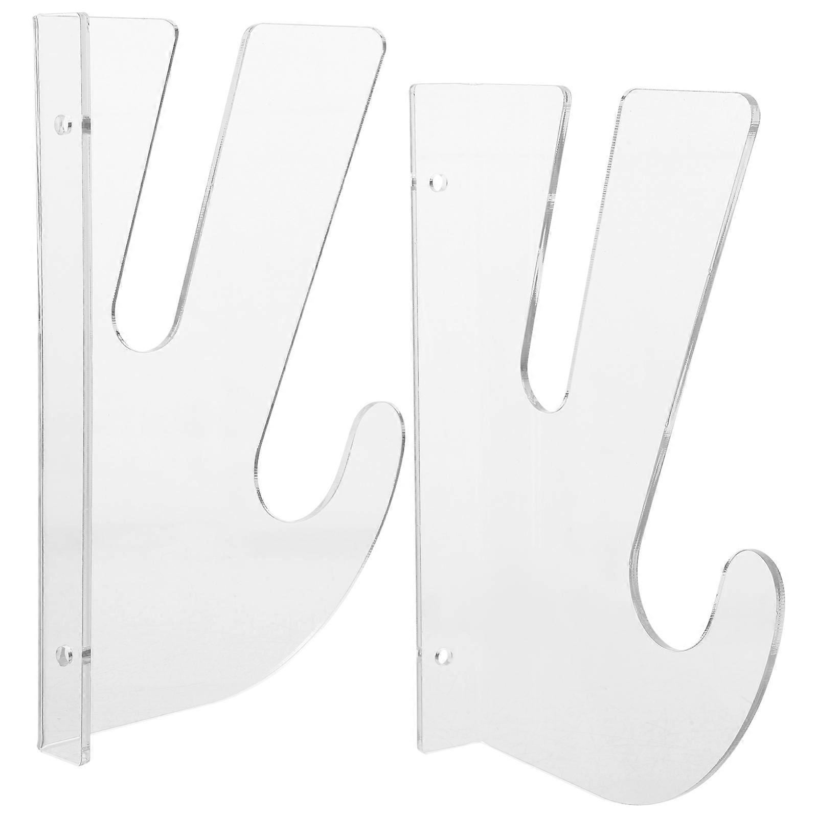 Transparent Acrylic Skateboard Wall Mount for Storage 2Pcs Horizontal Rack