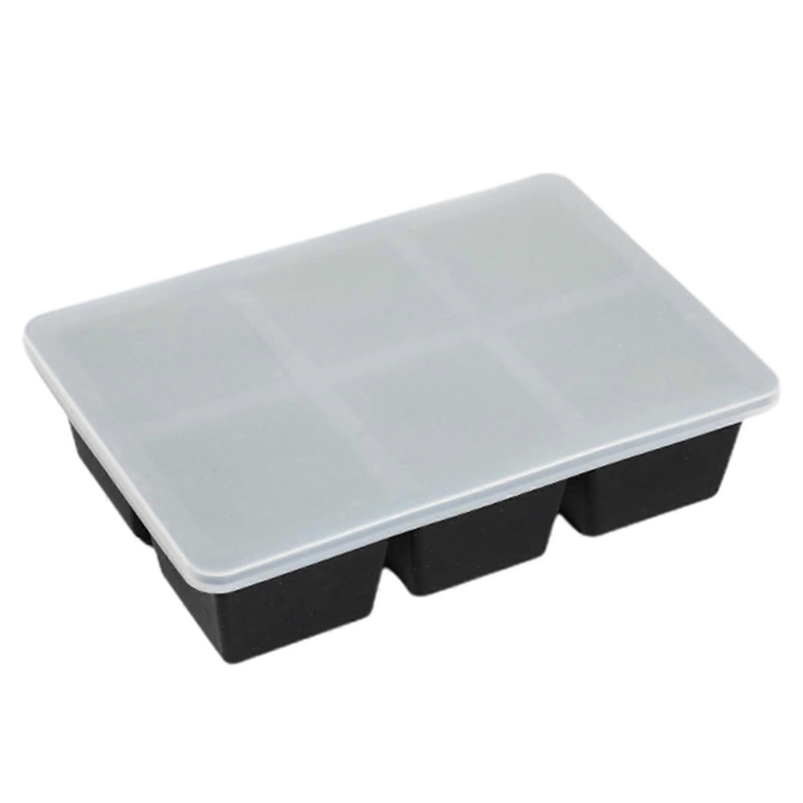 Ice Cube Mold - 6/8 Grids Silicone Ice Making Tray, Easy Release Large Square Cube Mold for Home Kitchen
