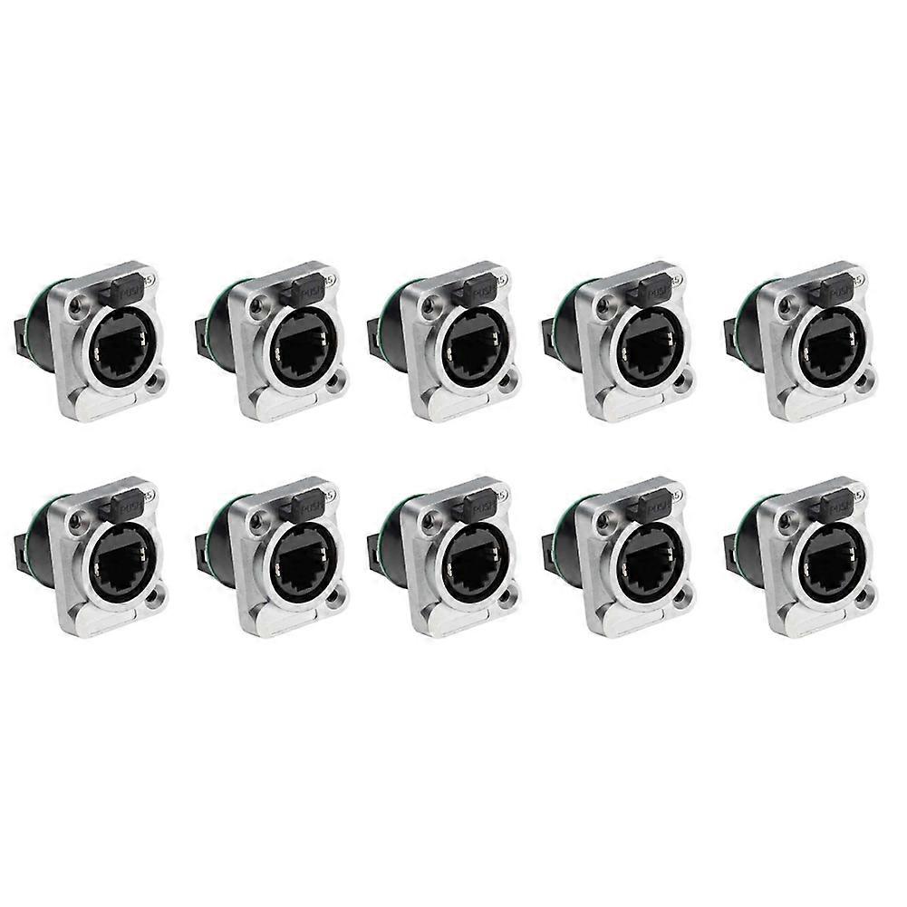 10PCS Ethernet Rj45 Chassis Socket NE8FDP Ethernet Pass Through Connector IP65 Waterproof A