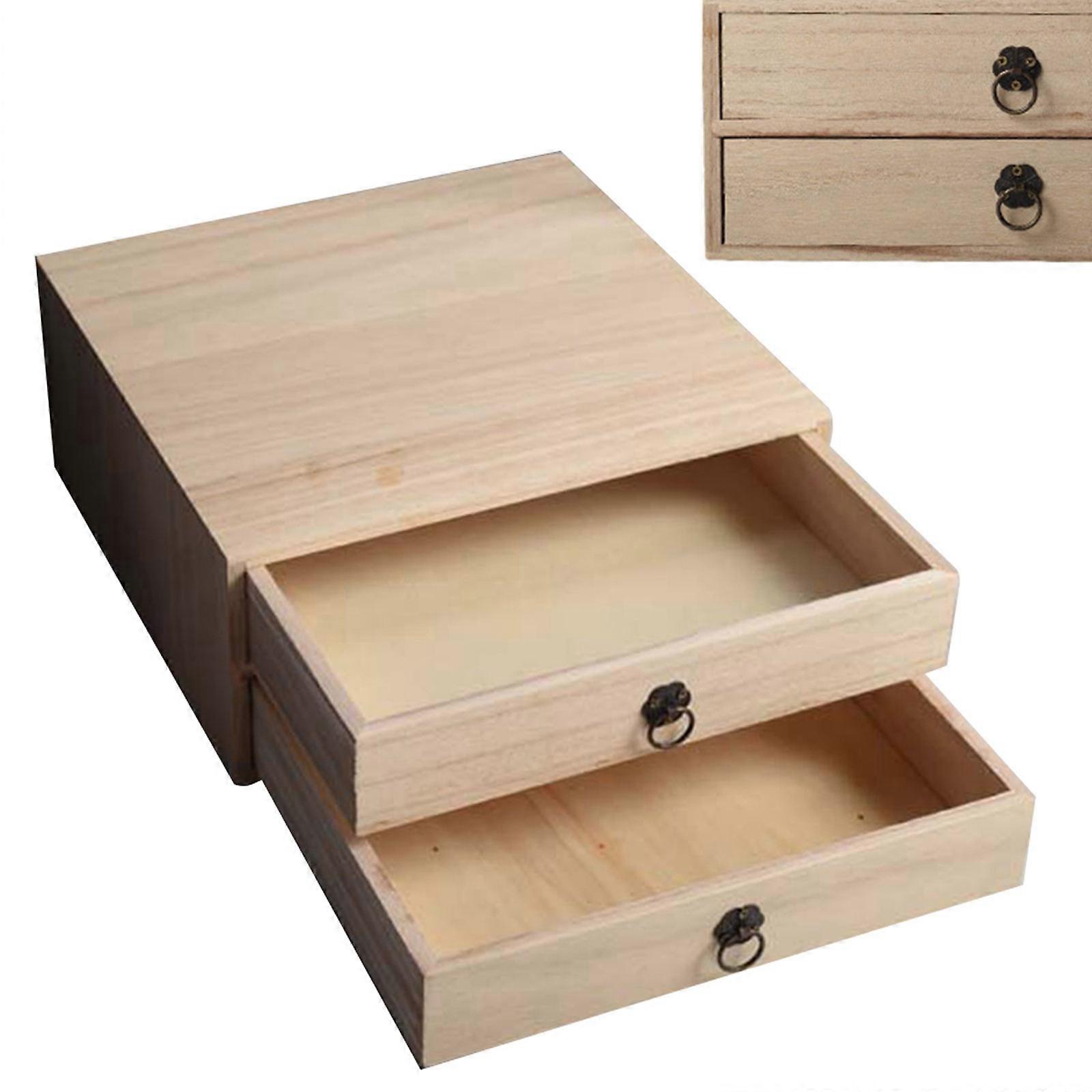1pc Dual-layer Sundries Storage Box Drawer Type Sundries Organizer Box