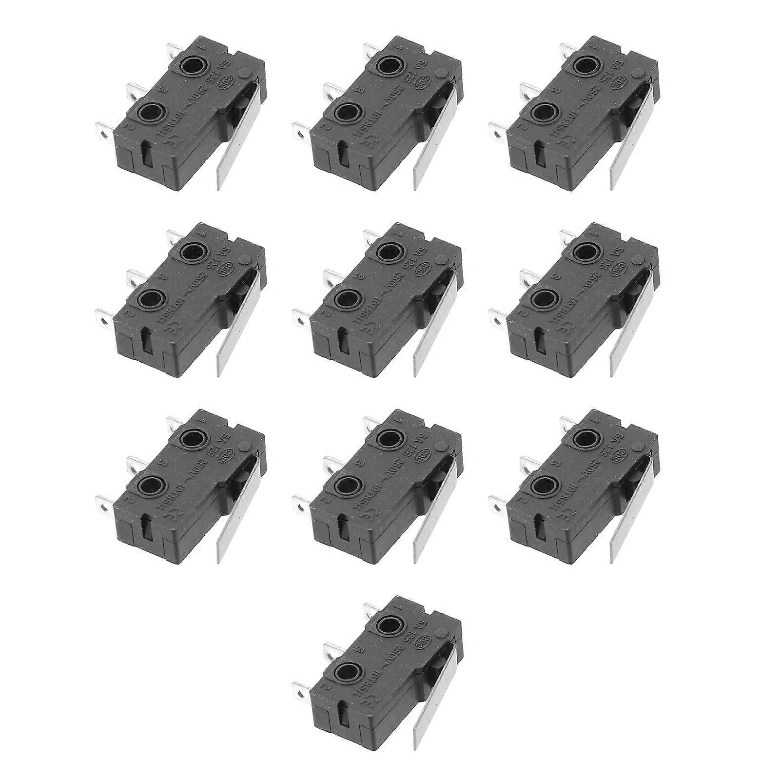 20pcs Limit Switch Waterproof Momentary Push Button Switch 3 Long Hinge Lever Micro Switch (Black)