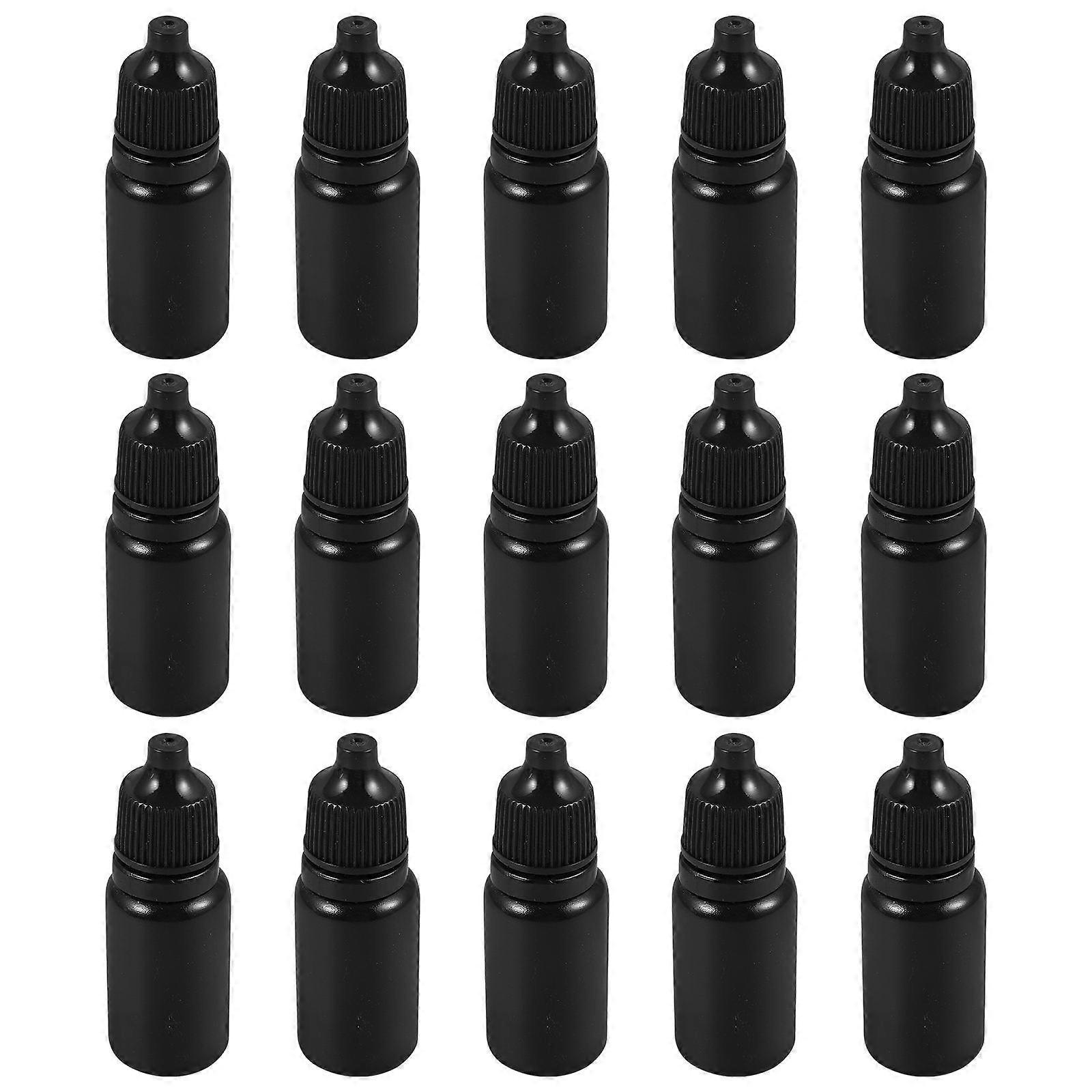 Plastic Eye Dropper Bottle Black for Eye Drop Dispensing 24Pcs Set
